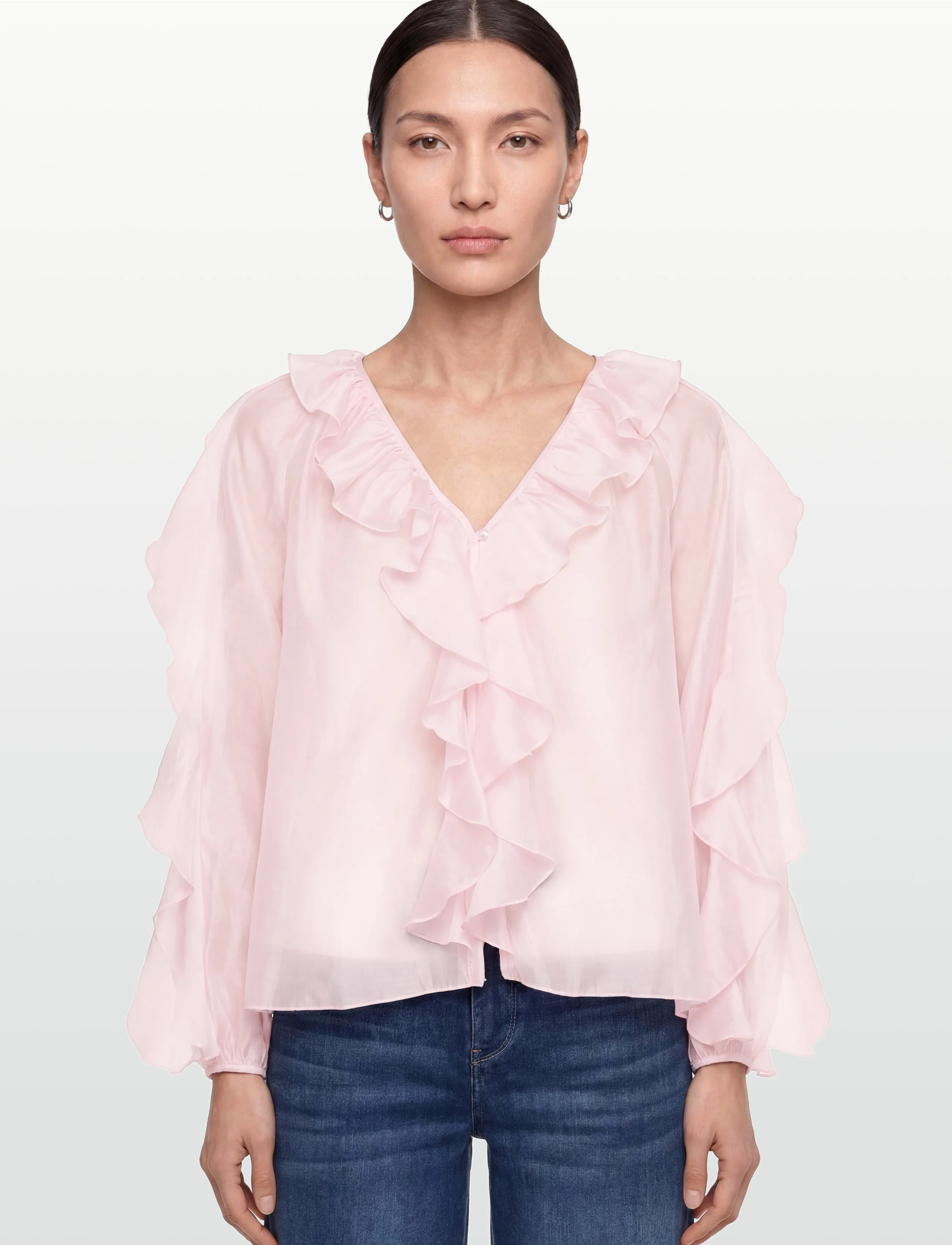 Gina Tricot - Frill blouse - langärmelige blusen - lt pink - 3