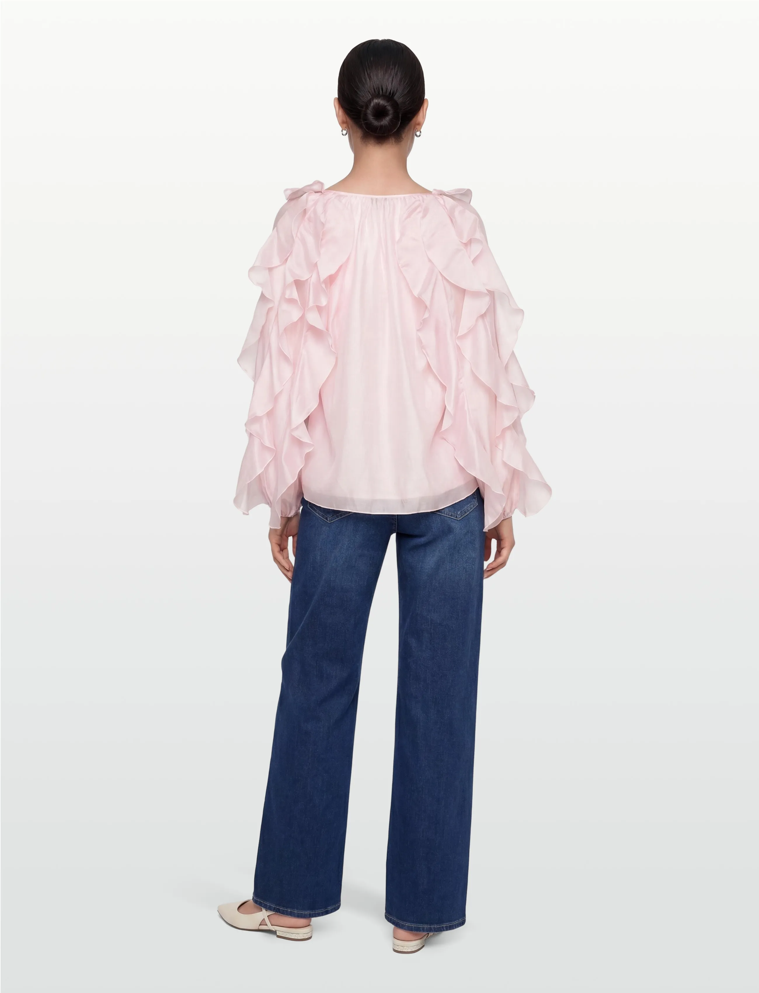 Gina Tricot - Frill blouse - langärmelige blusen - lt pink - 4