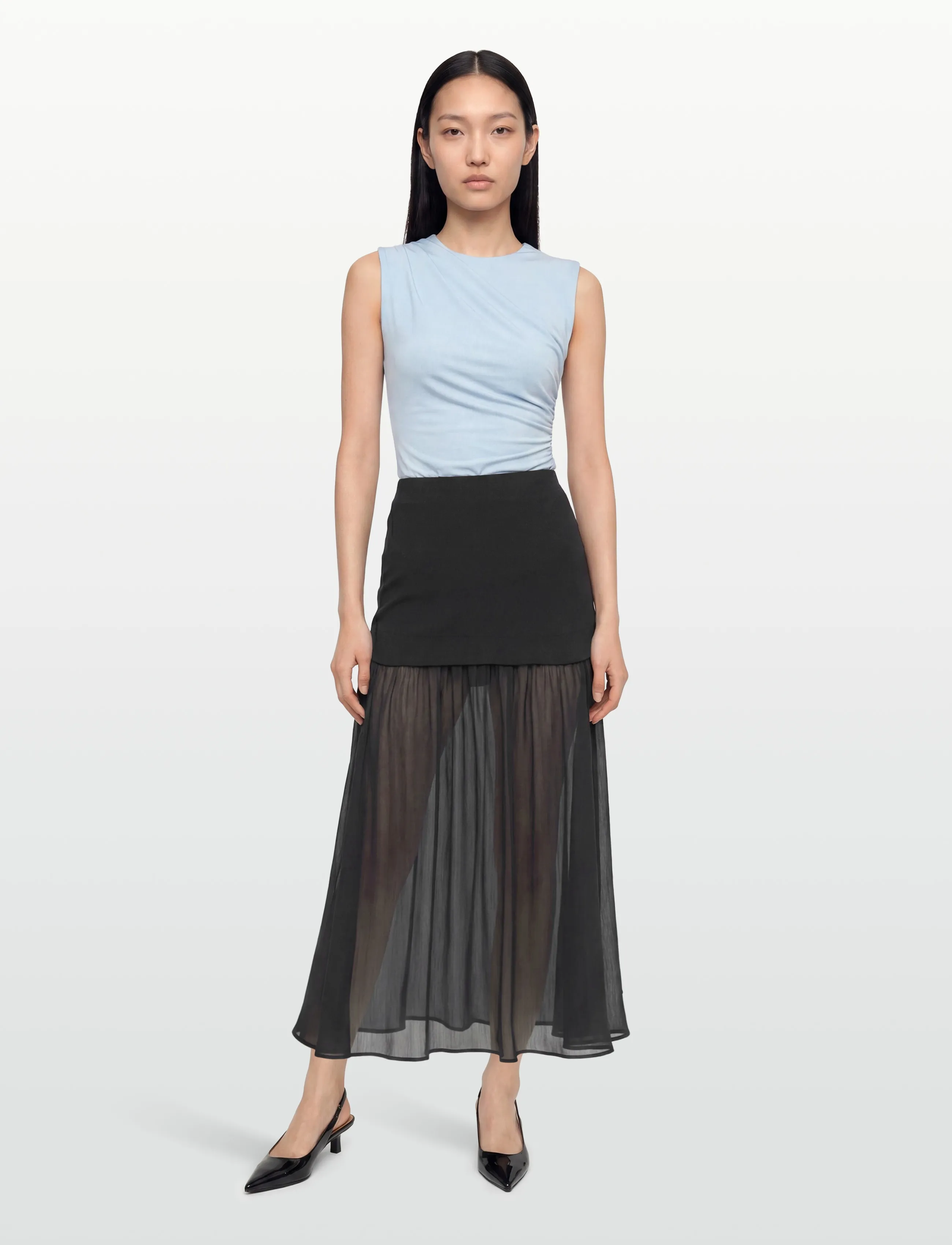 Gina Tricot Pleated maxi skirt - Röcke - BLACK (9000) / black