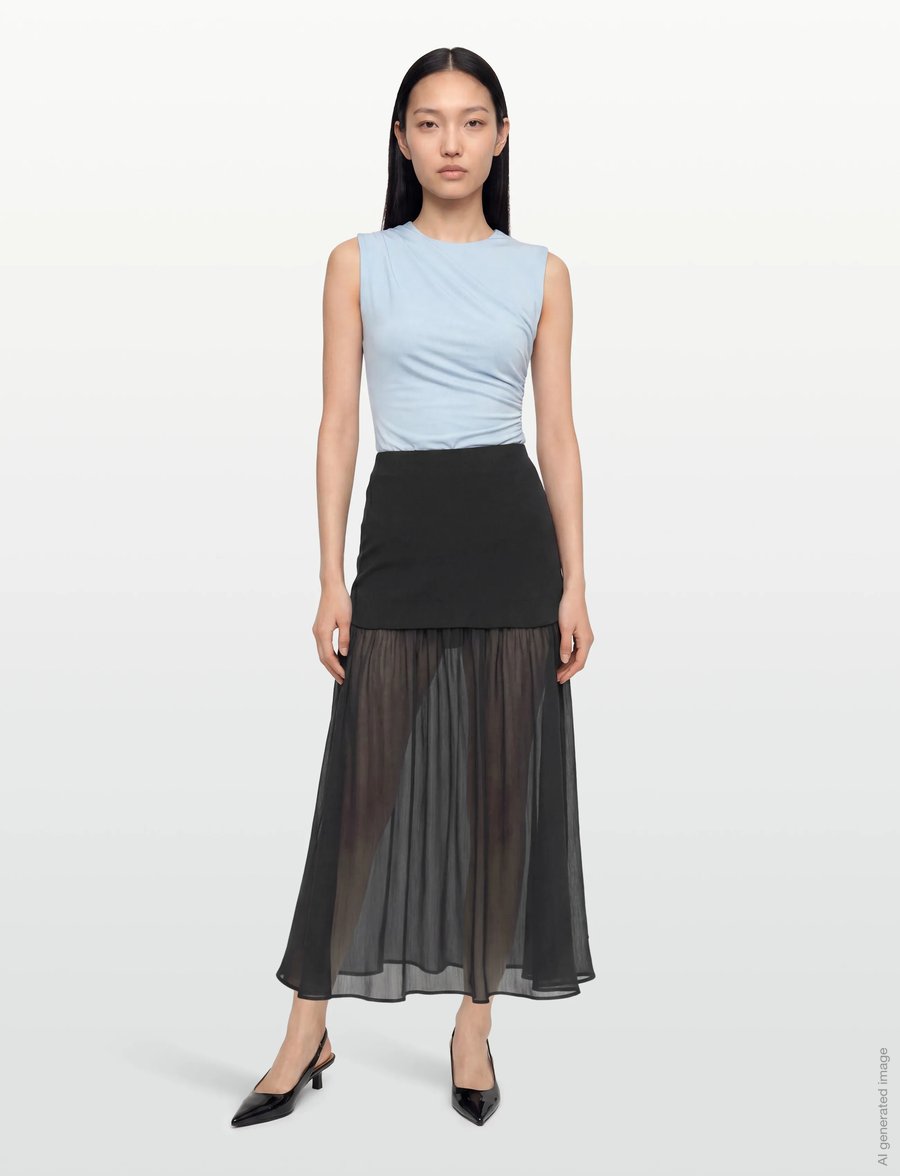 Gina Tricot - Pleated maxi skirt - plisserede nederdele - black (9000) - 0