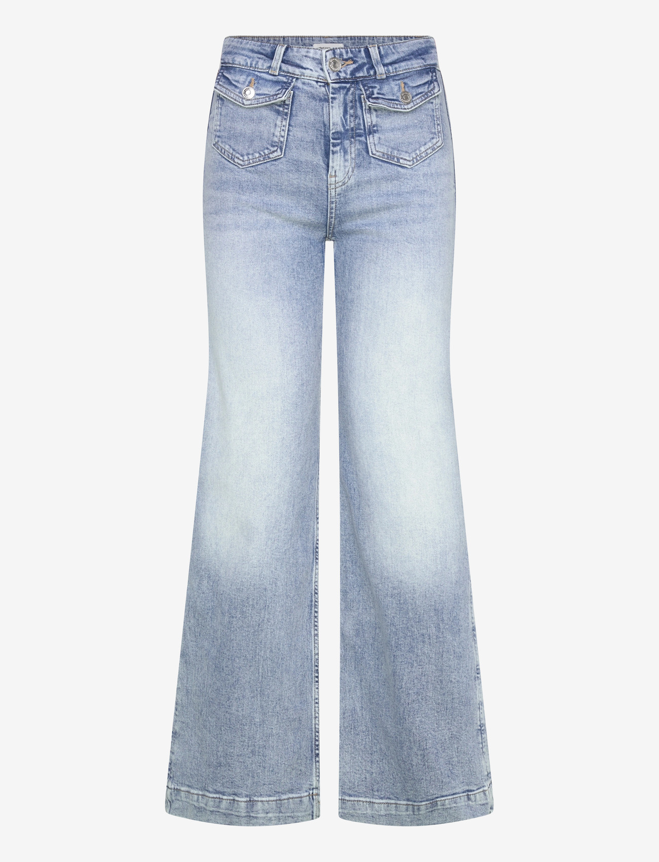 Gina Tricot - Front pocket flare jeans - flared jeans - lt blue - 0