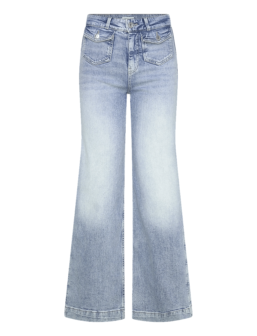 Gina Tricot - Front pocket flare jeans - jeans évasés - lt blue - 1