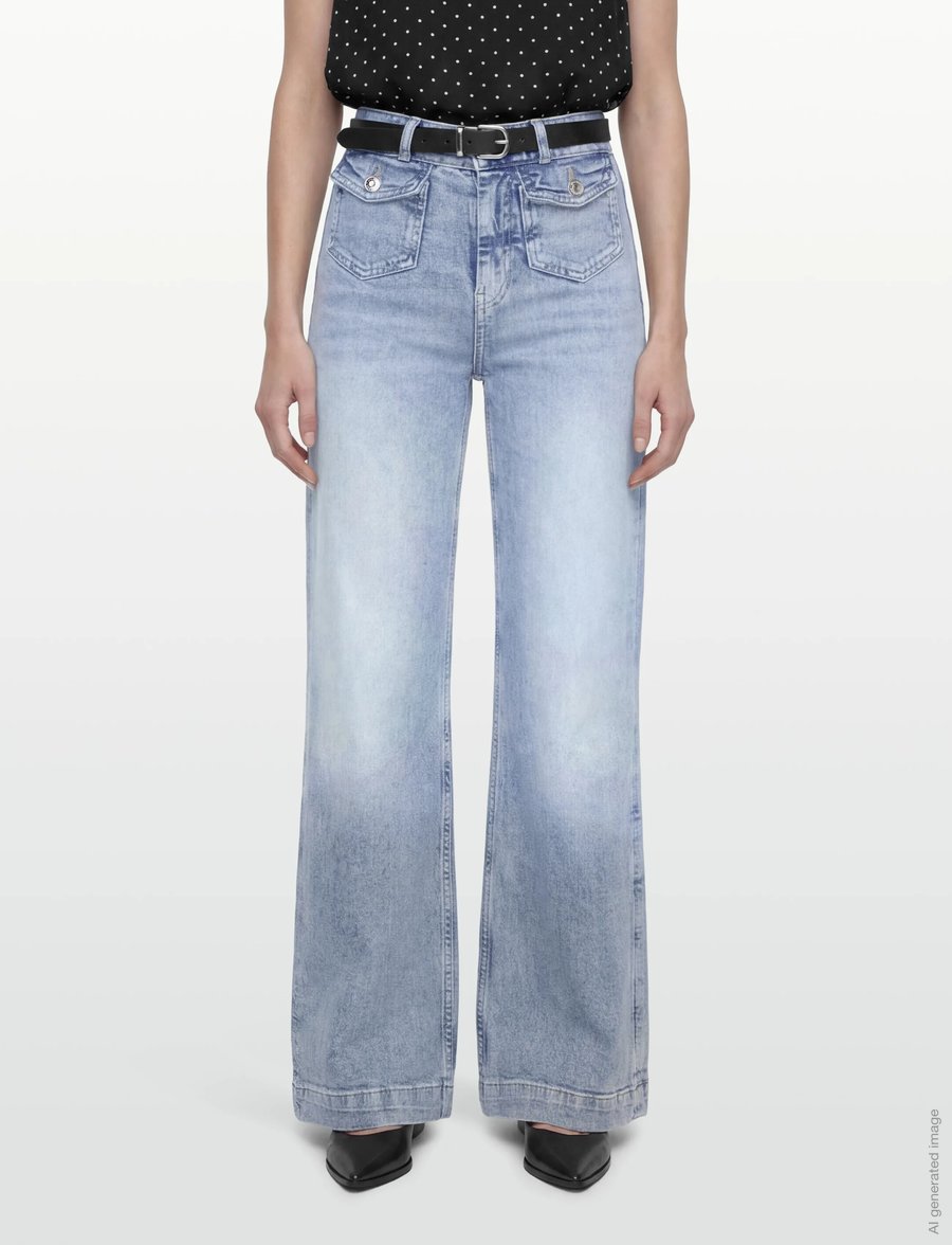 Gina Tricot - Front pocket flare jeans - jeans évasés - lt blue - 3