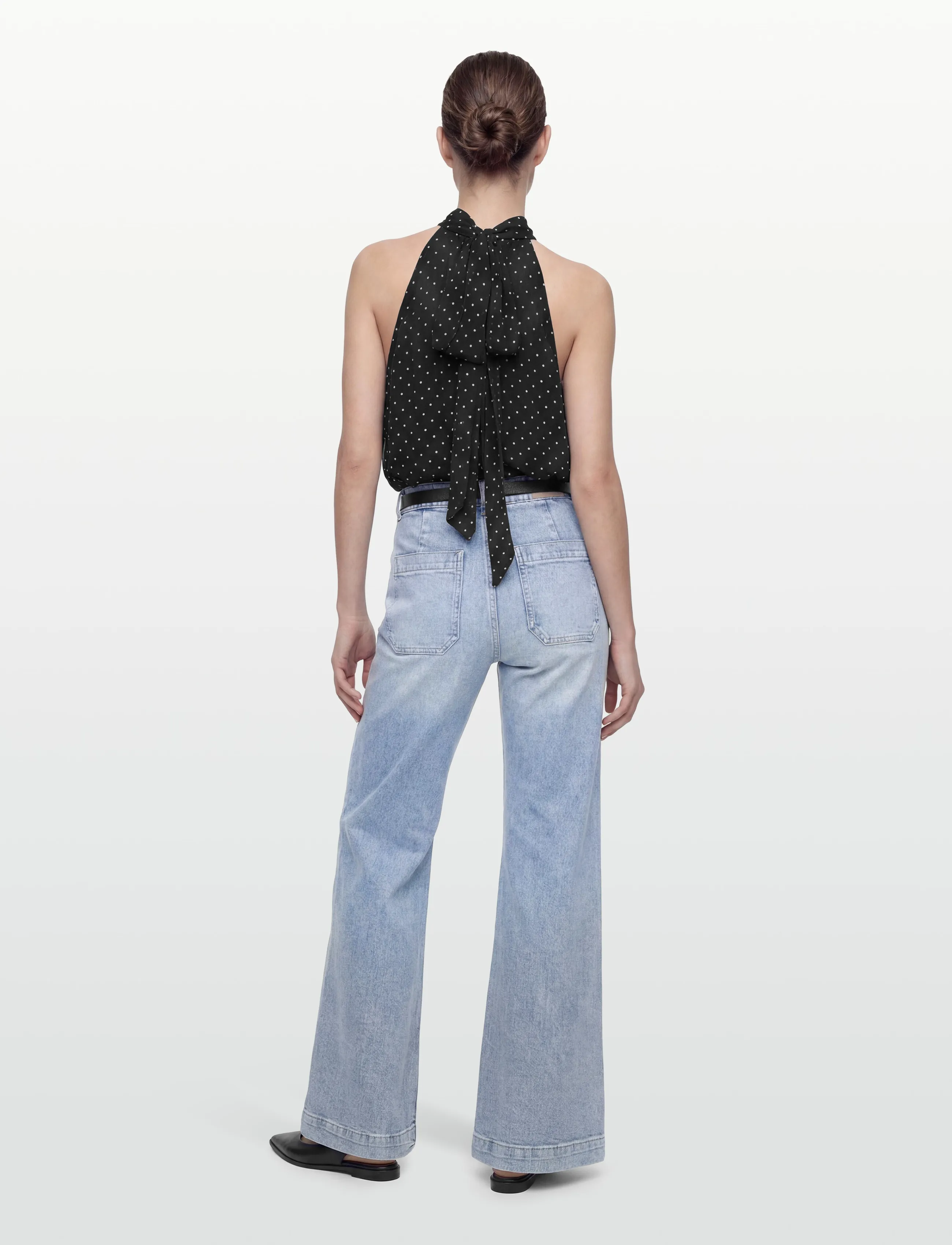 Gina Tricot - Front pocket flare jeans - alt eriti laia säärega teksad - lt blue - 4