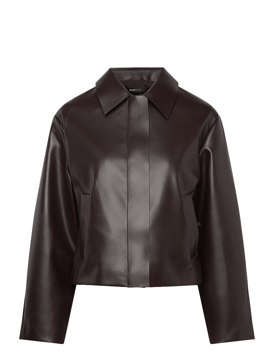 Gina Tricot - Short pu jacket - lette jakker - burgundy/brown (3012) - 1