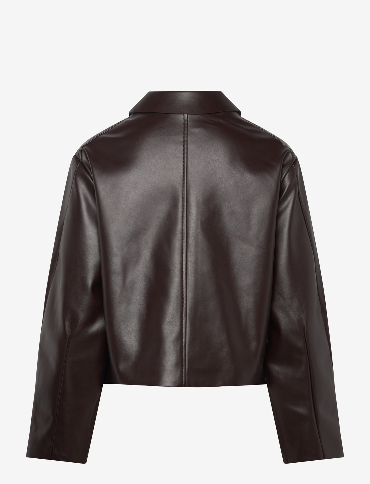 Gina Tricot - Short pu jacket - kevadjoped - burgundy/brown (3012) - 1