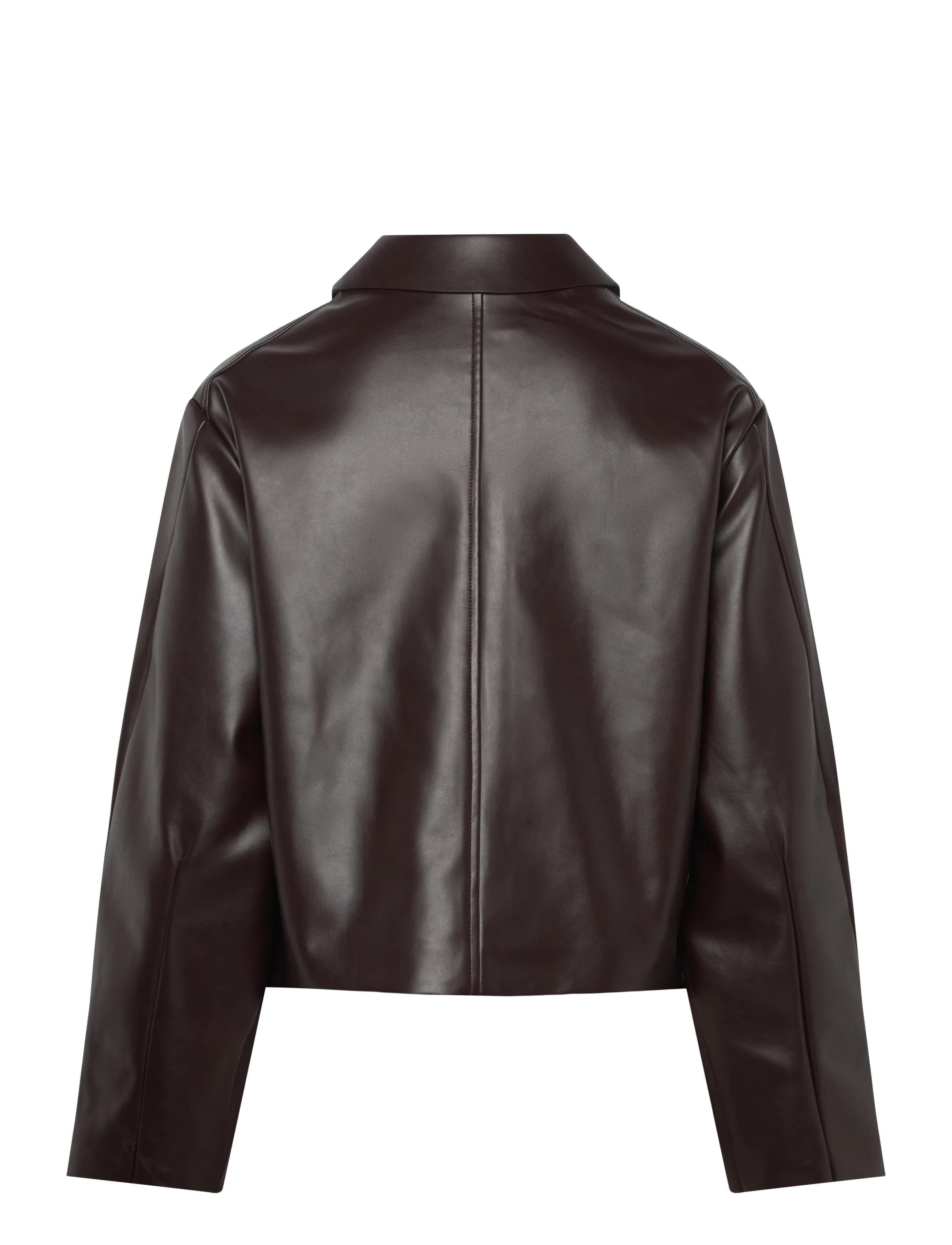 Gina Tricot - Short pu jacket - spring jackets - burgundy/brown (3012) - 1