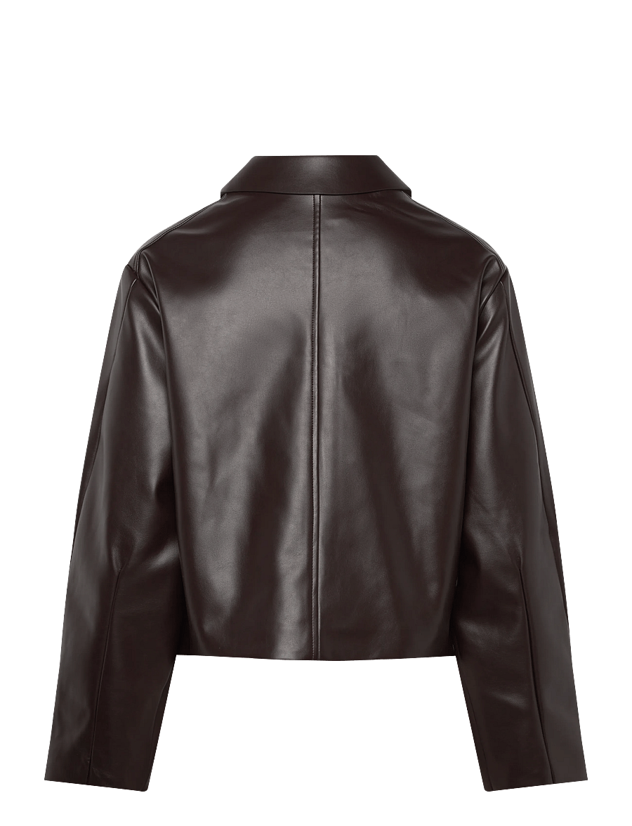 Gina Tricot - Short pu jacket - lette jakker - burgundy/brown (3012) - 2