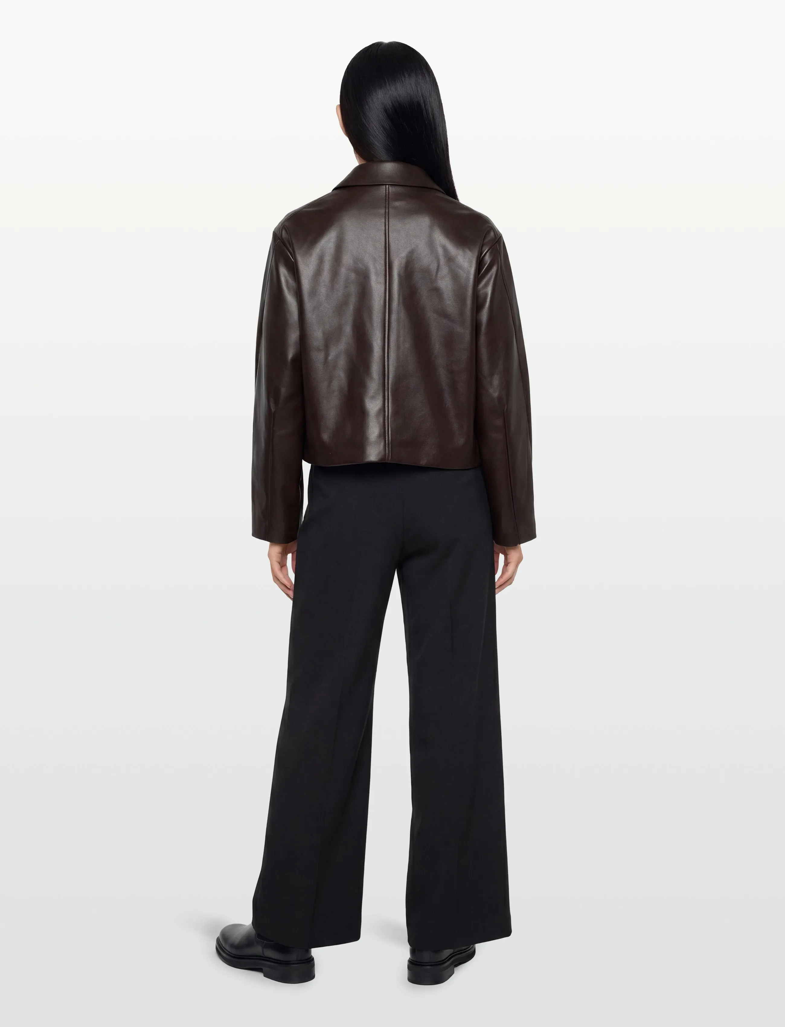Gina Tricot - Short pu jacket - vårjackor - burgundy/brown (3012) - 4