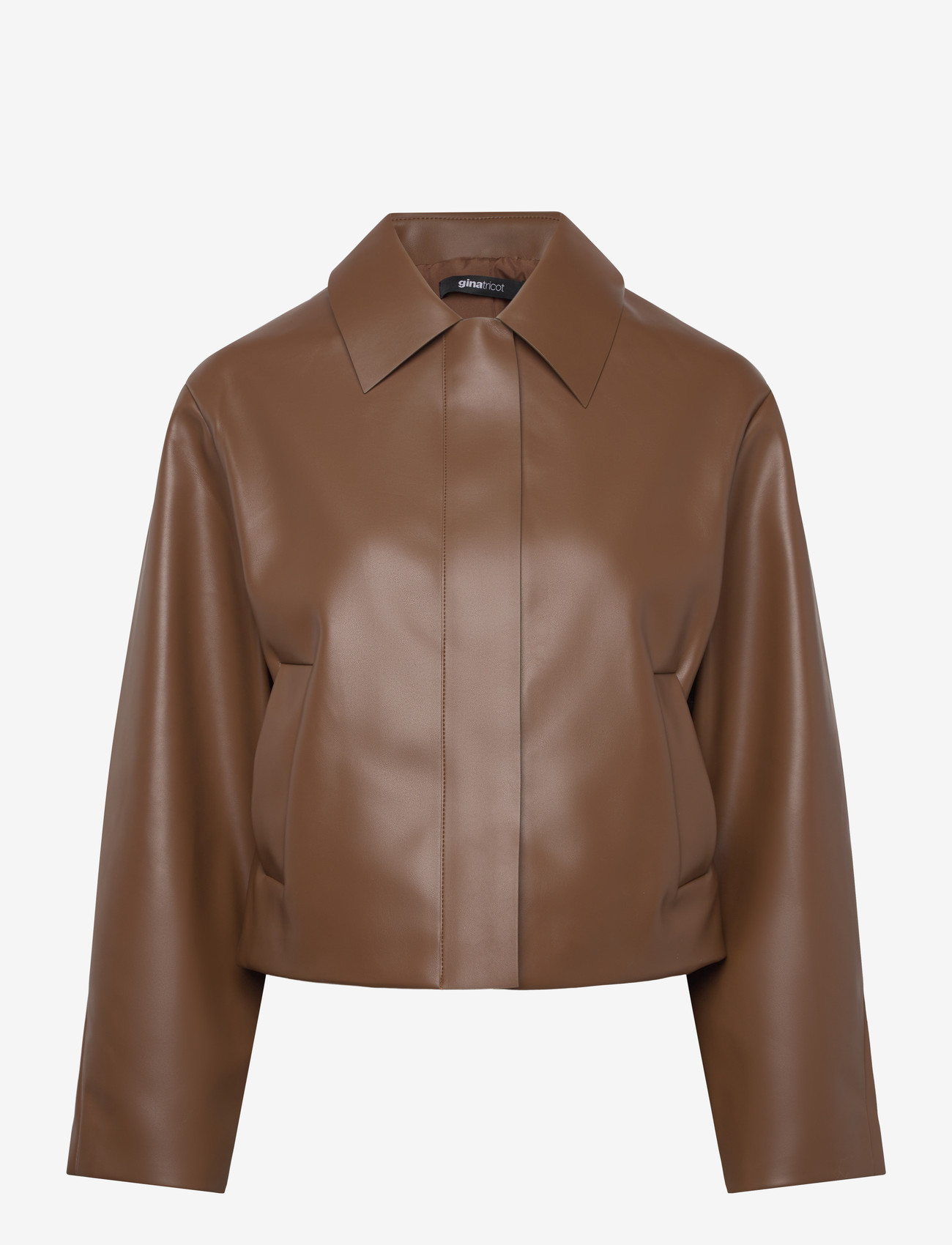 Gina Tricot - Short pu jacket - forårsjakker - warm brown (7019) - 1