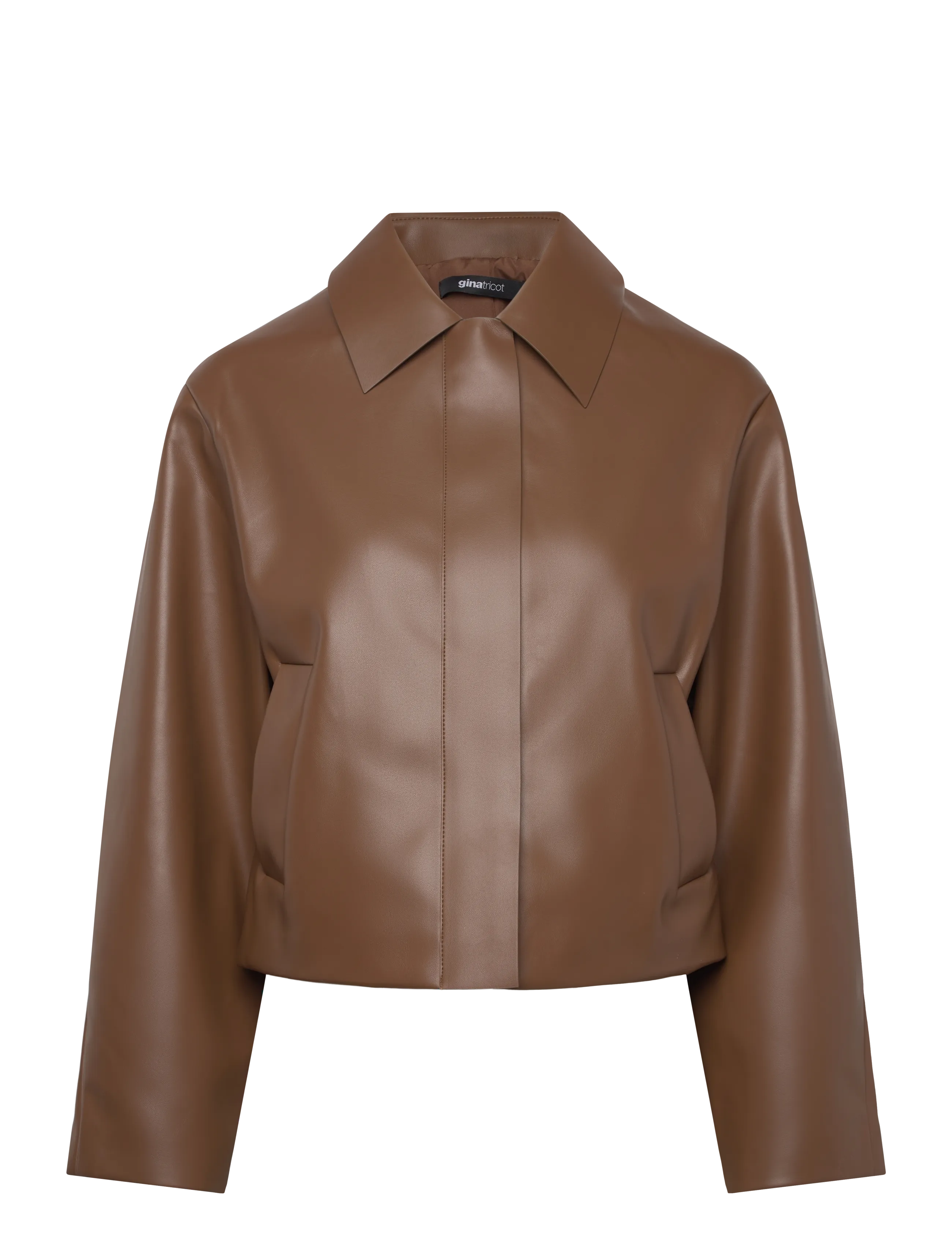 Gina Tricot Short pu jacket - Kampagne - WARM BROWN (7019) / brown