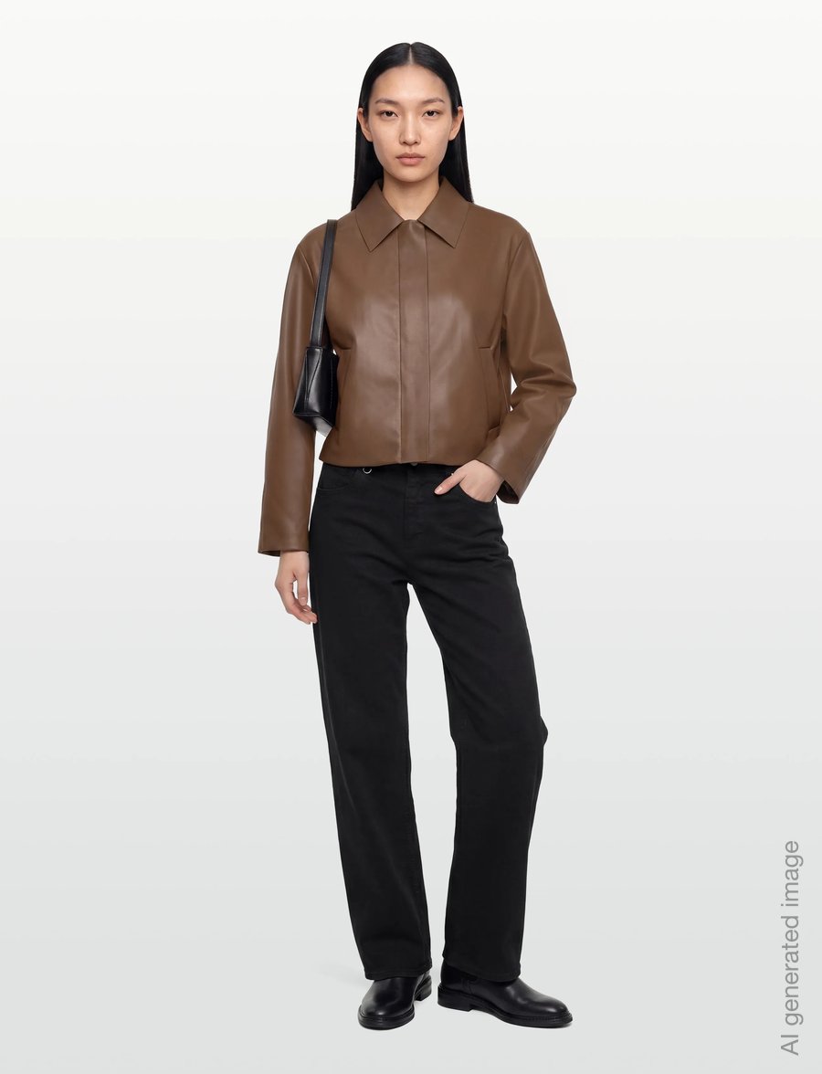 Gina Tricot - Short pu jacket - kevyet takit - warm brown (7019) - 0