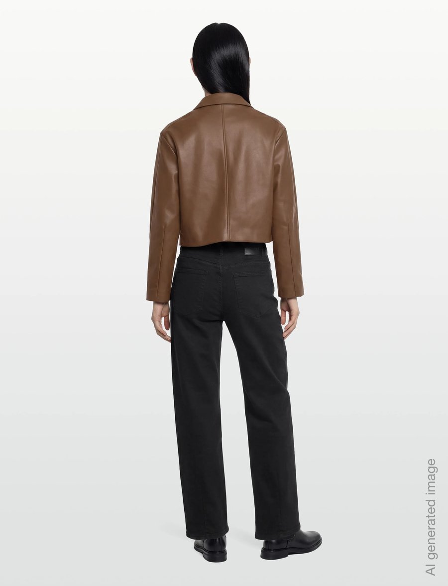 Gina Tricot - Short pu jacket - kevyet takit - warm brown (7019) - 4