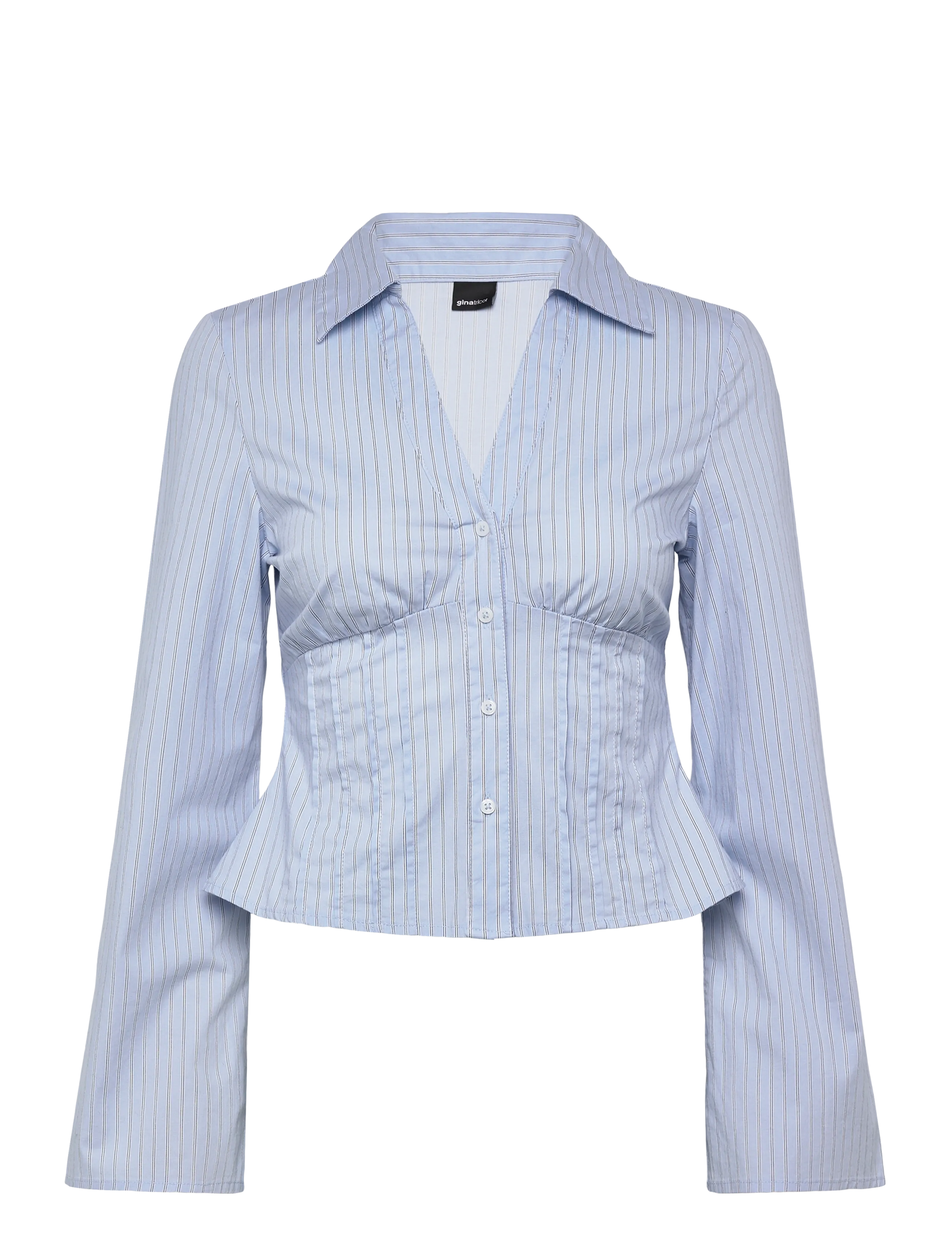 Gina Tricot Shaped shirt - Shirts - BLUE STRIPE / blue