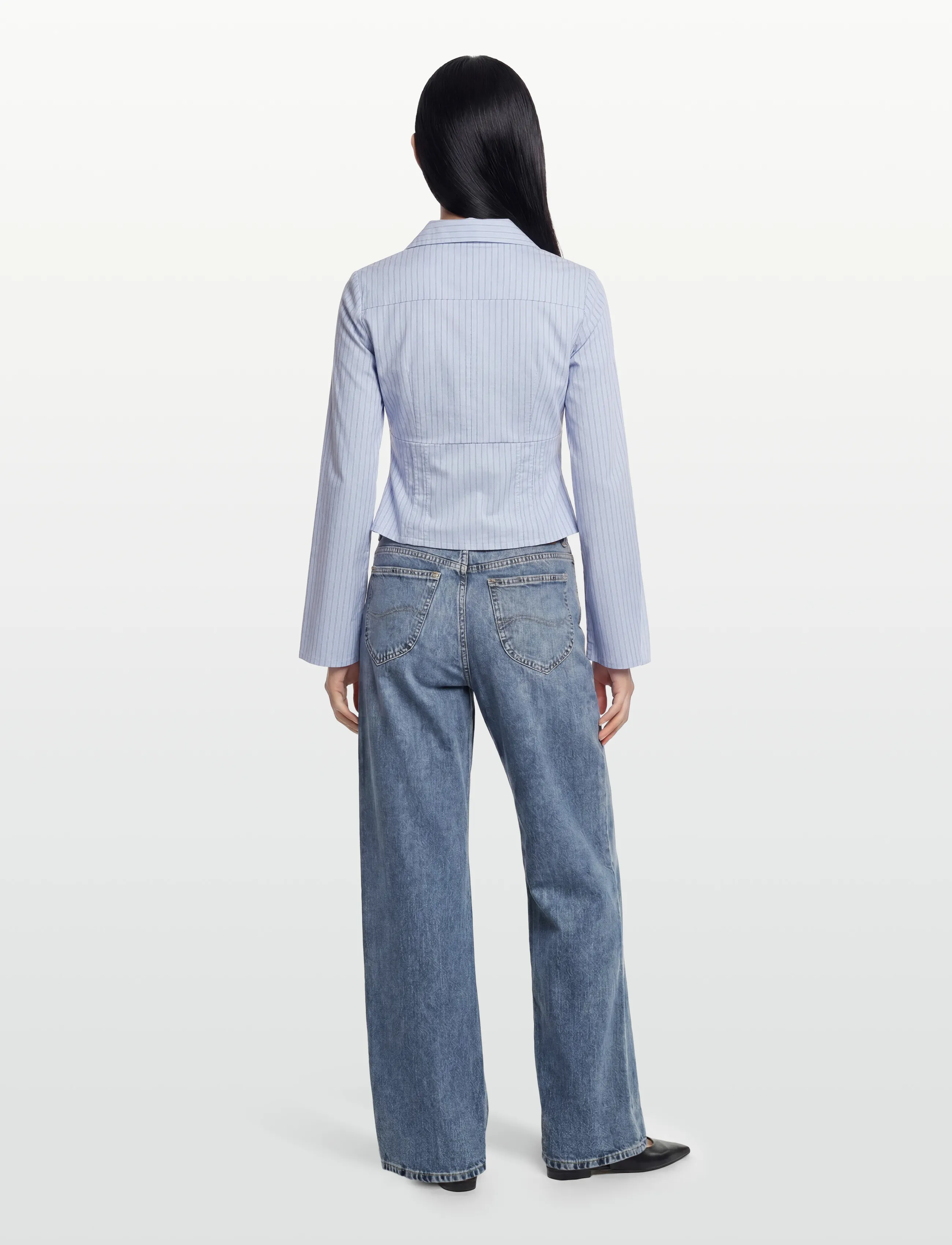 Gina Tricot - Shaped shirt - pikkade varrukatega särgid - blue stripe - 4
