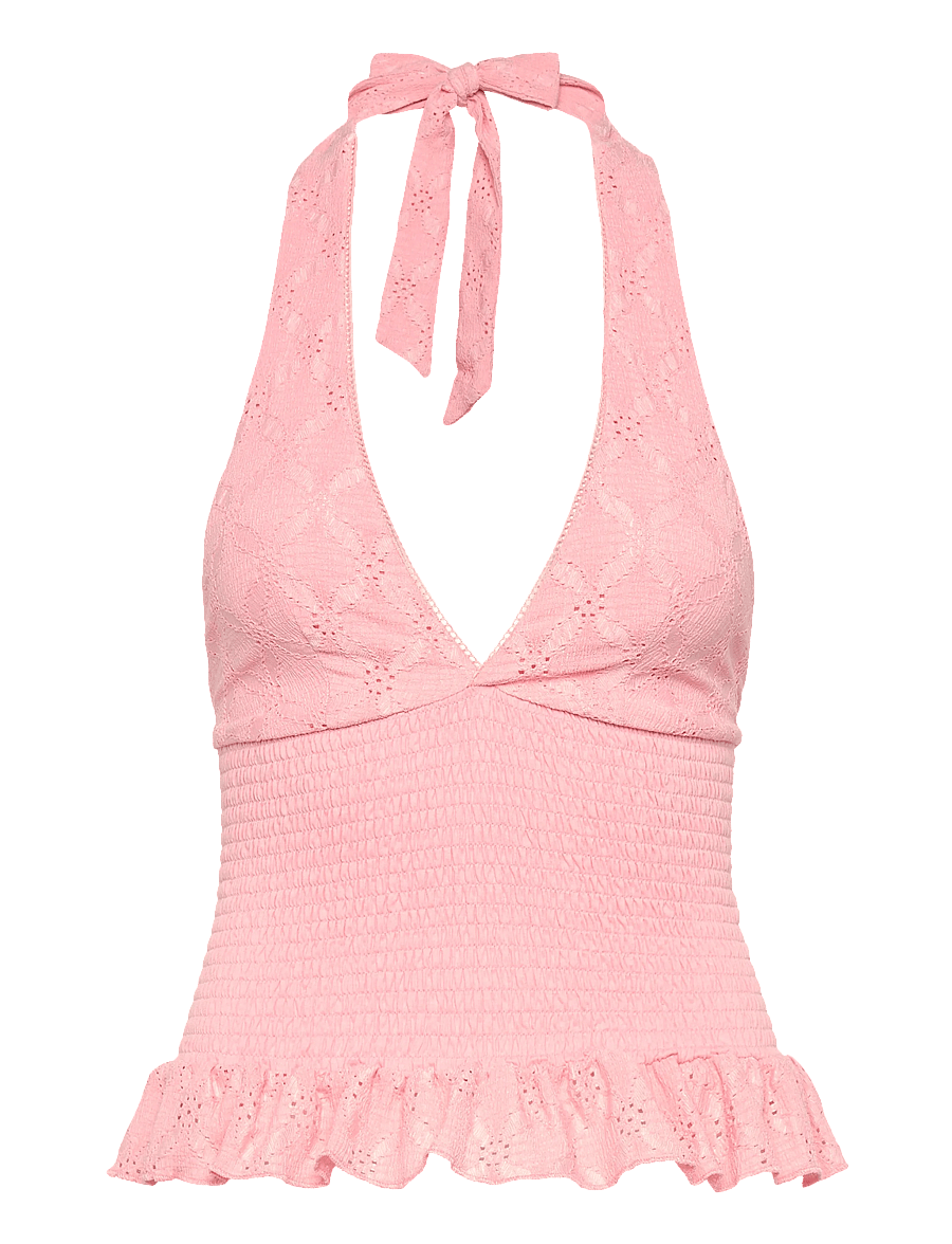 Gina Tricot - Broderie anglaise top - crop tops - blossom (1586) - 0