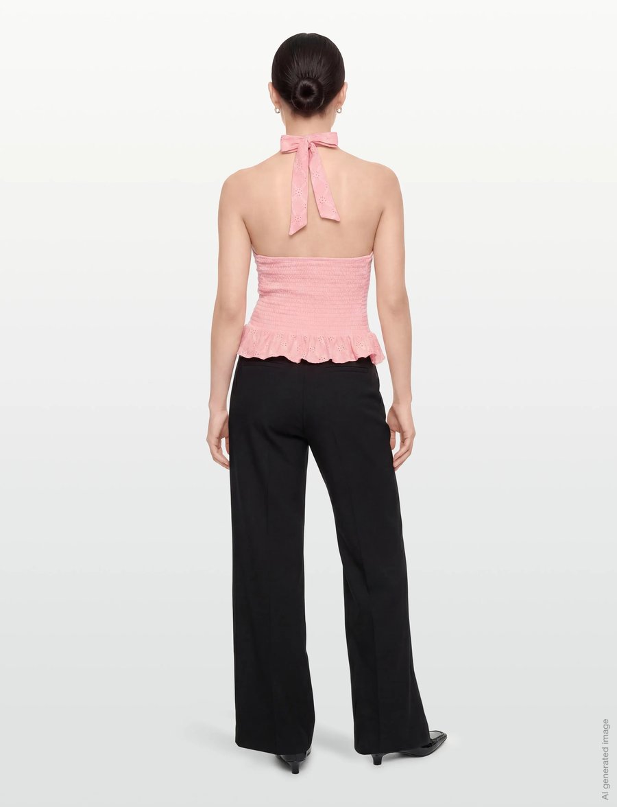 Gina Tricot - Broderie anglaise top - crop tops - blossom (1586) - 4