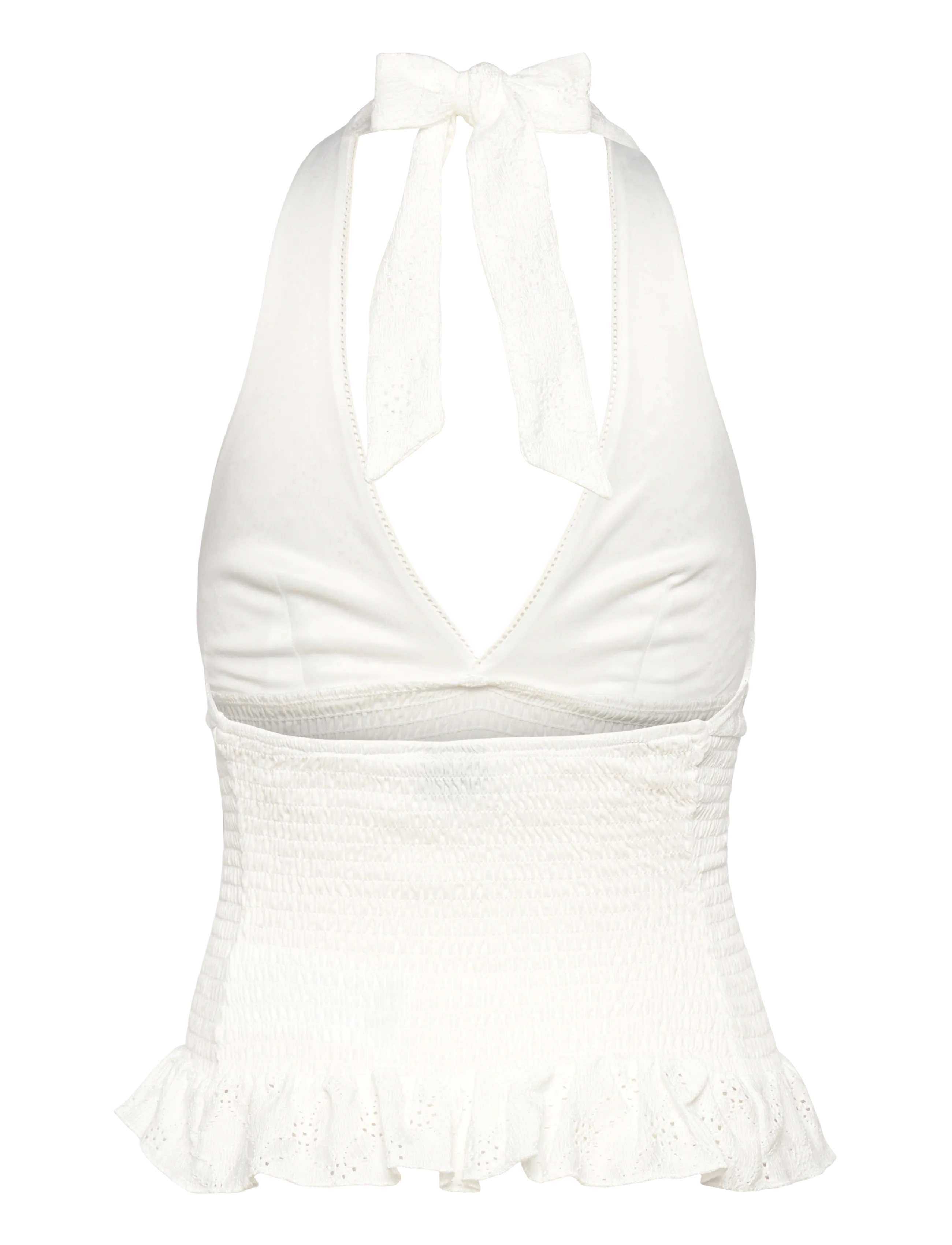 Gina Tricot - Broderie anglaise top - nabapluusid - offwhite (1420) - 2