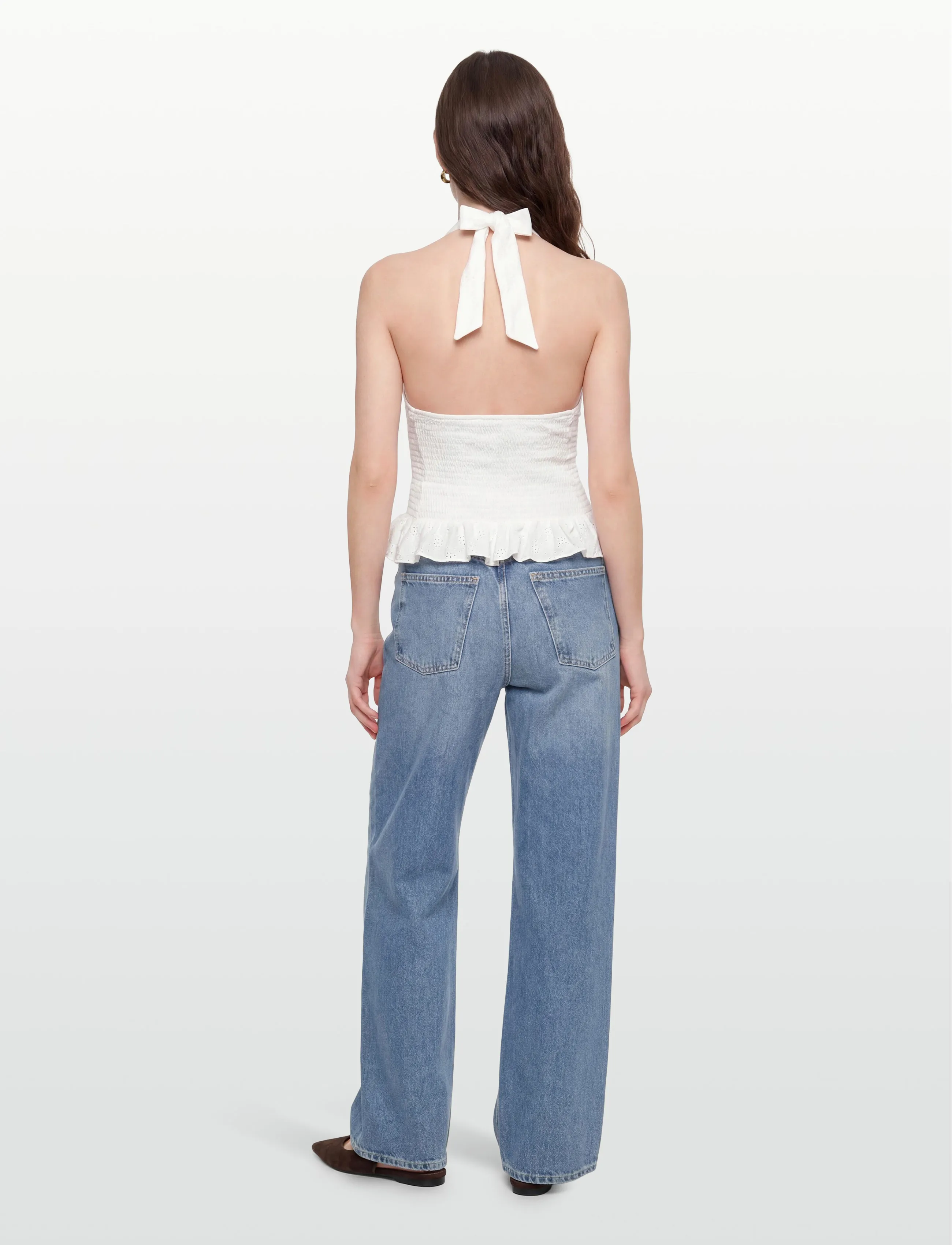 Gina Tricot - Broderie anglaise top - nabapluusid - offwhite (1420) - 4