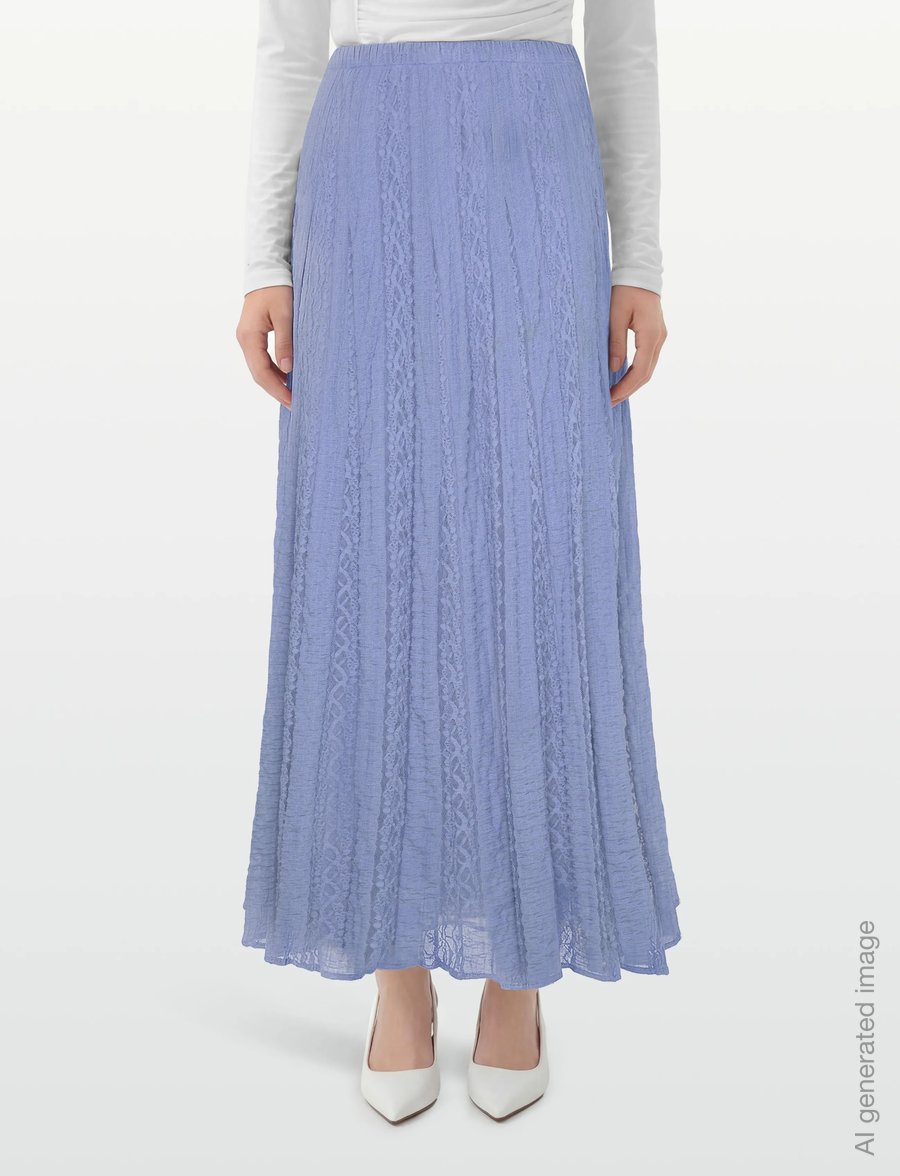 Gina Tricot - Lace skirt - plisseeritud seelikud - endless sky (5017) - 3