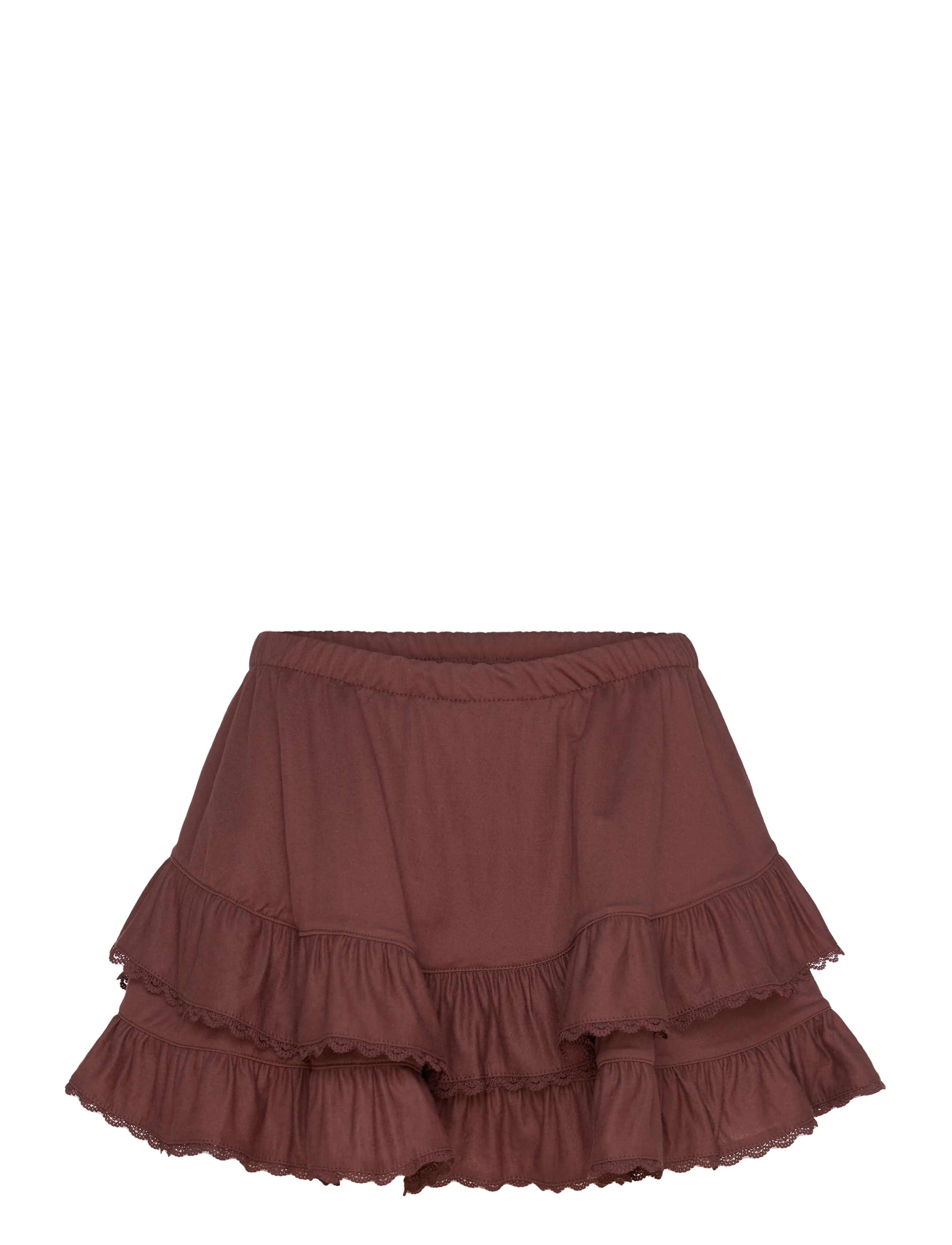 Gina Tricot Frill skirt - Hameet - SHAVEDCHOCOLATE (7927) / brown