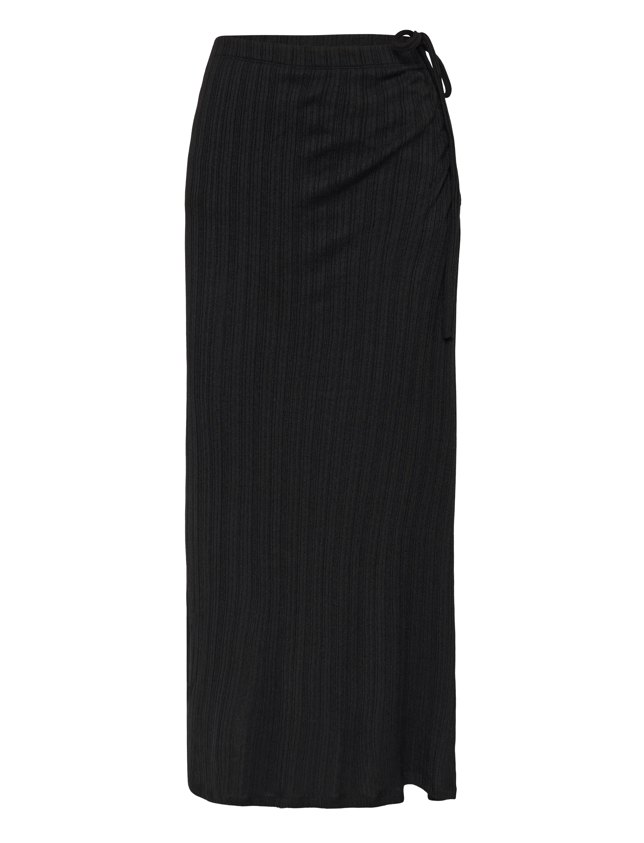 Gina Tricot Tie detail maxi skirt - Maxi nederdele - BLACK (9000) / black