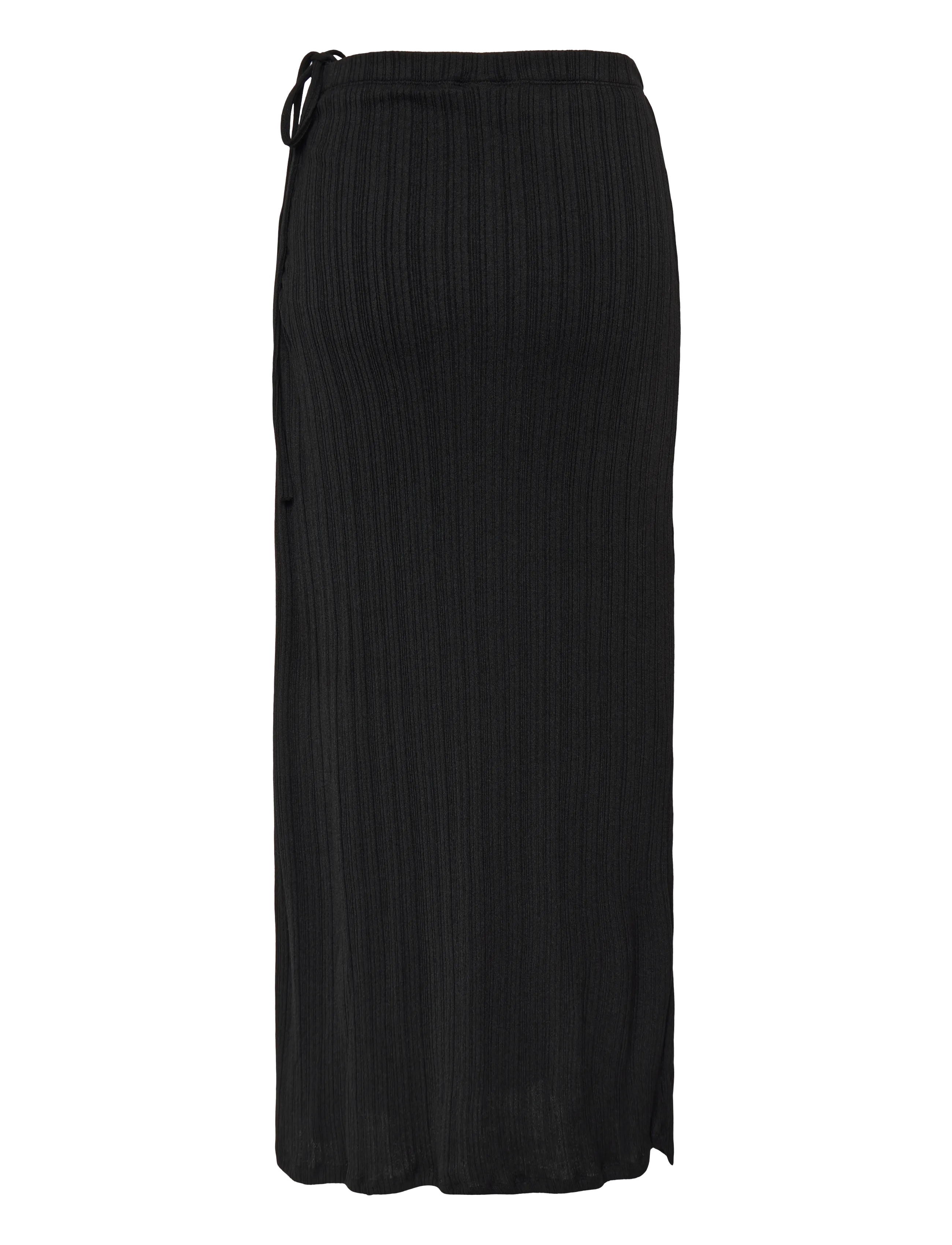 Gina Tricot - Tie detail maxi skirt - knitted skirts - black (9000) - 2