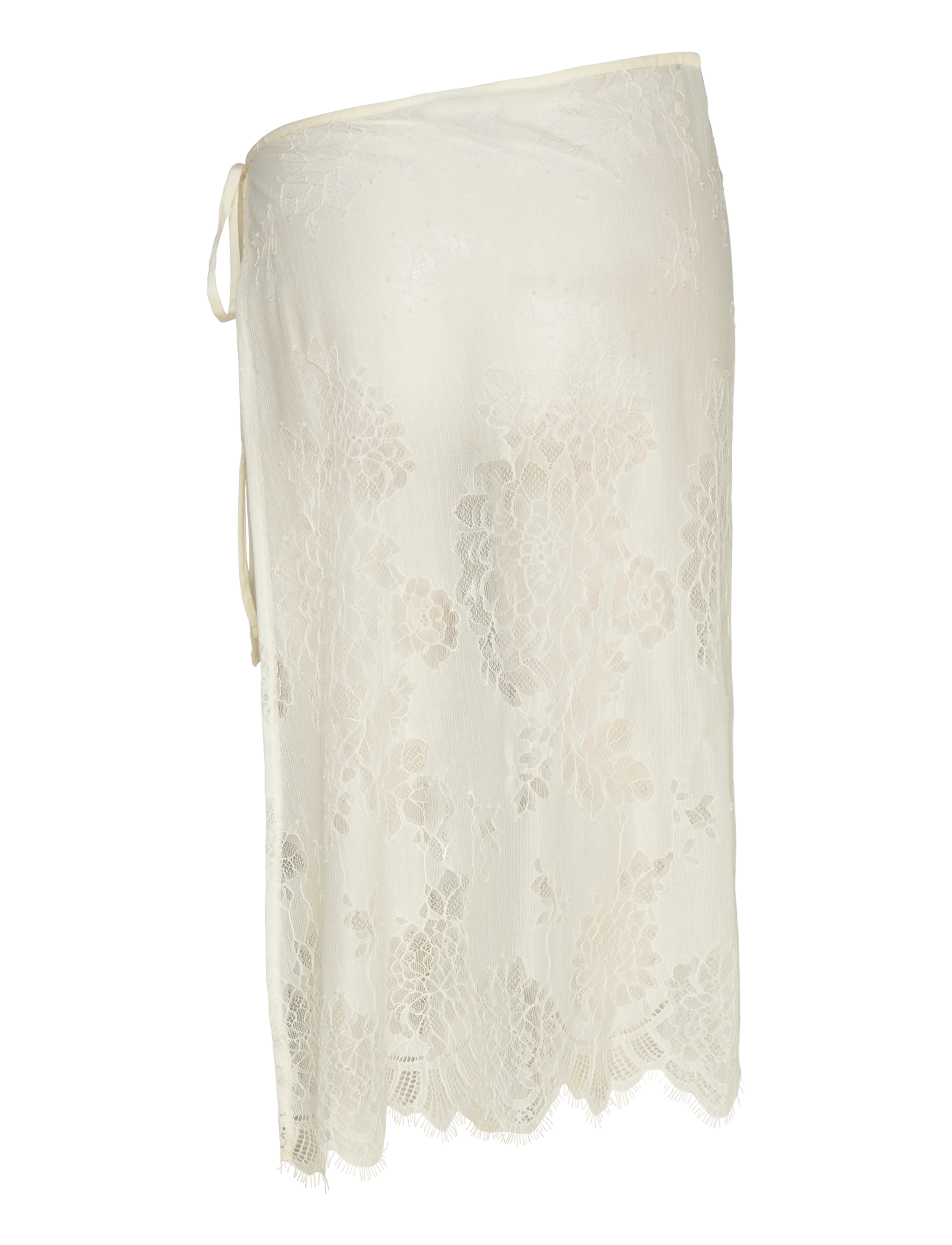 Gina Tricot - Lace apron skirt - slå-om-nederdele - buttercream (1247) - 2