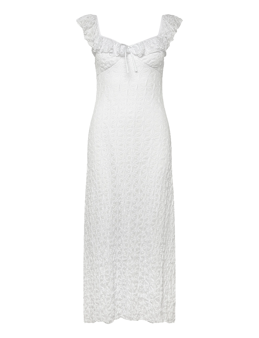 Gina Tricot - Frill maxi dress - maxi kjoler - offwhite (1420) - 0