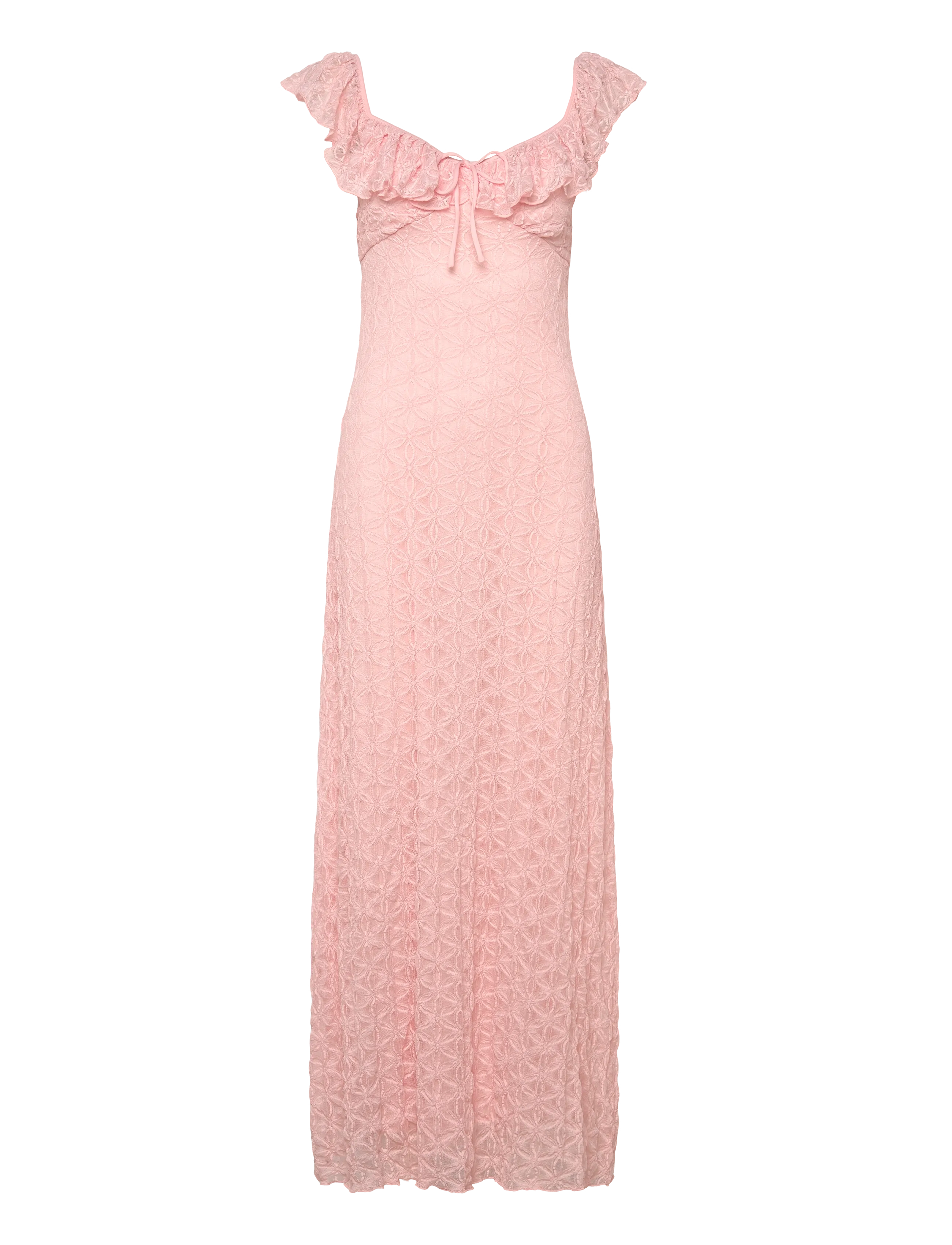 Gina Tricot Frill maxi dress - Swedish brands - PINK DOGWOOD (3305) / pink/rose