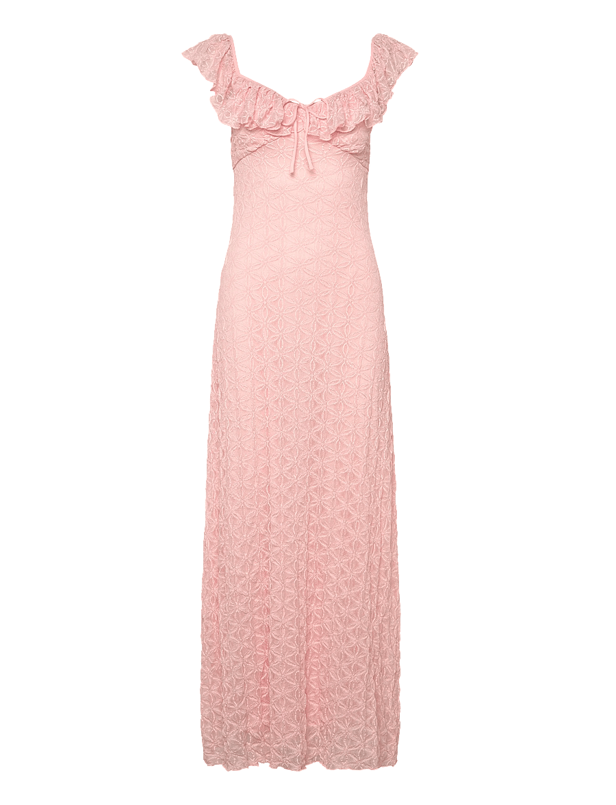 Gina Tricot - Frill maxi dress - maxi kjoler - pink dogwood (3305) - 0