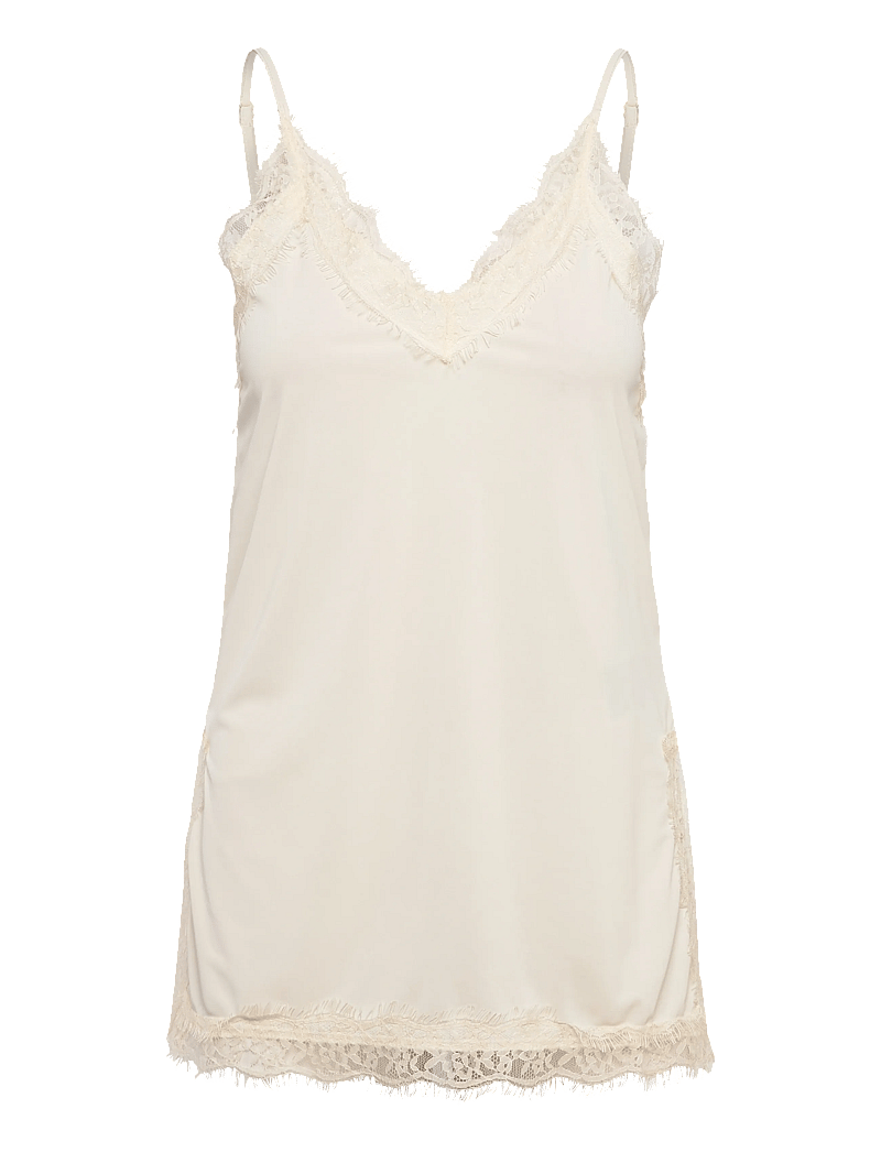 Gina Tricot - Lace detail singlet - Överdelar - gardenia (1496) - 0