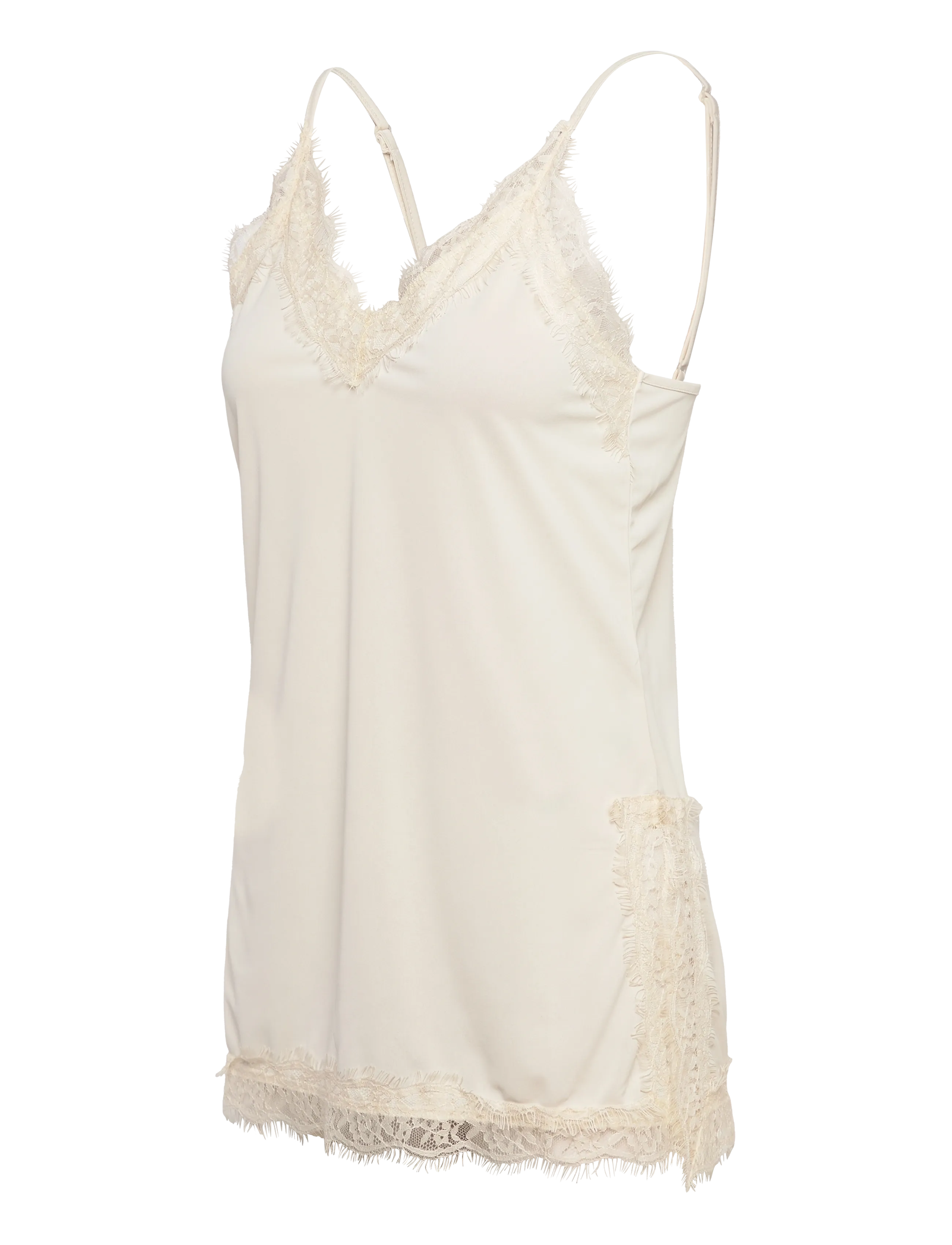 Gina Tricot - Lace detail singlet - overdele - gardenia (1496) - 2