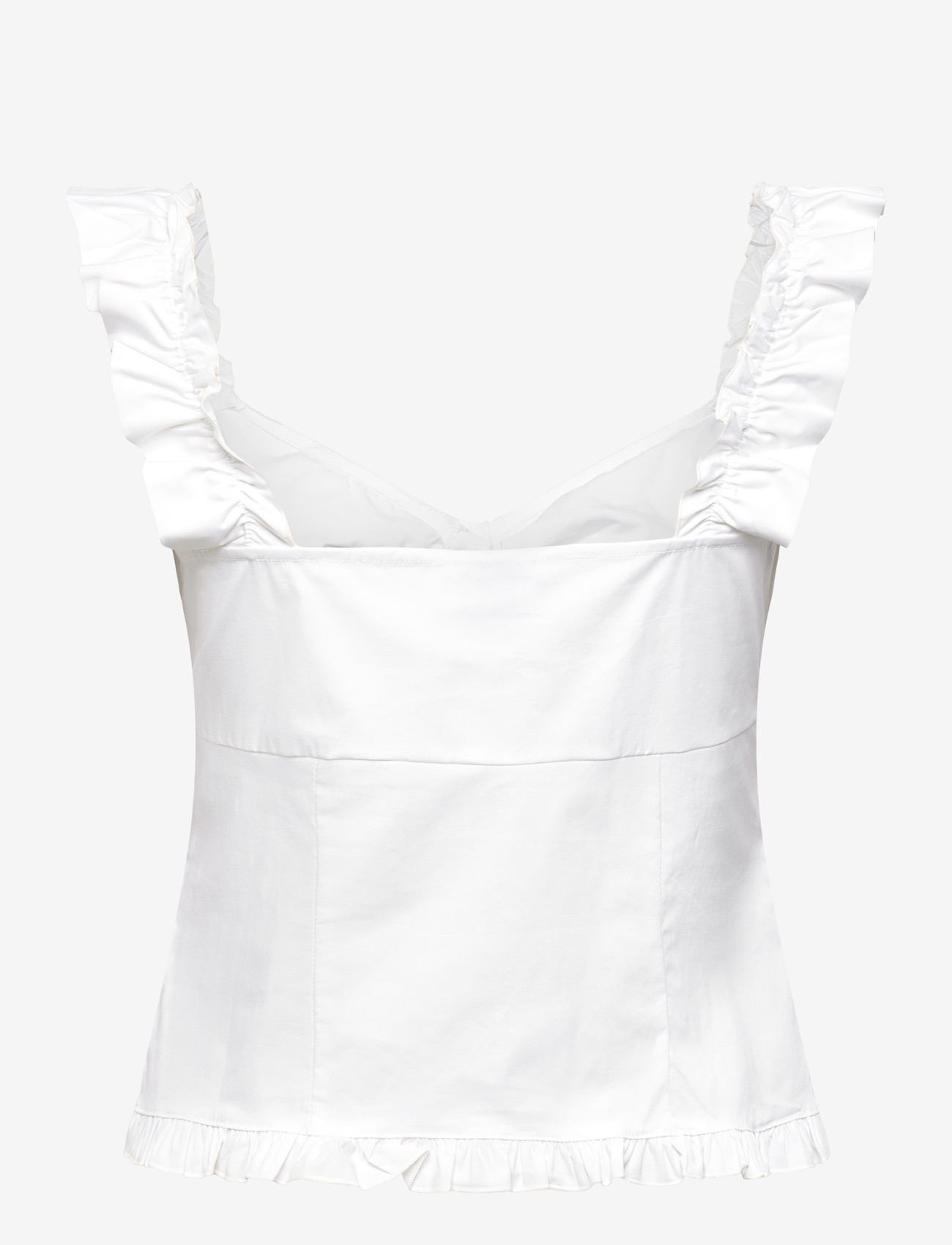 Gina Tricot - Frill top - white (1000) - 1