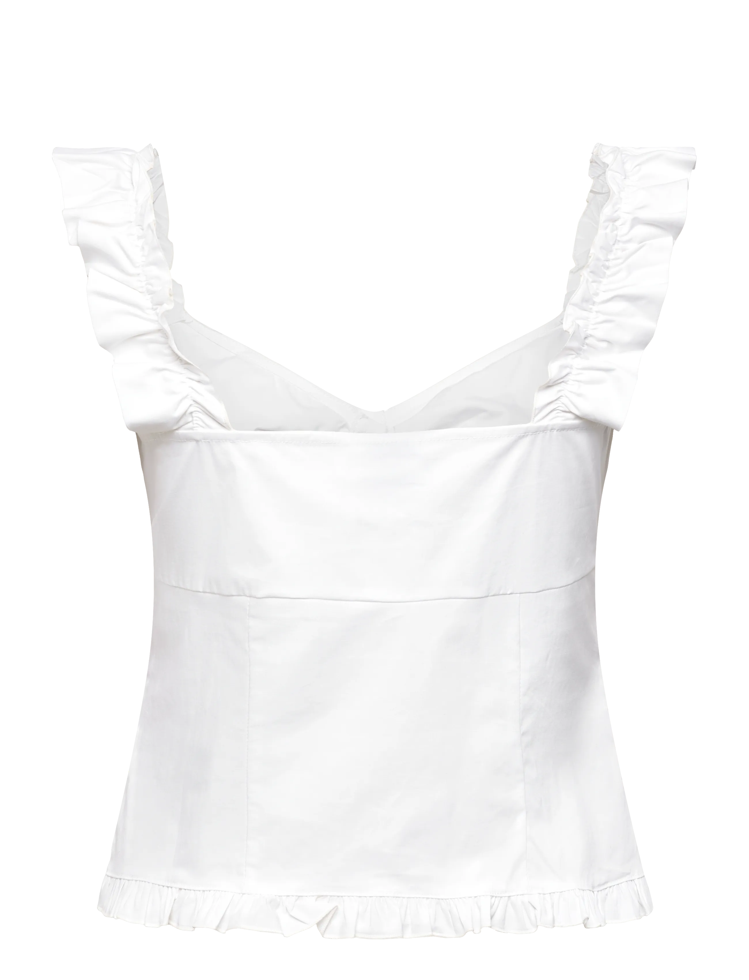 Gina Tricot - Frill top - white (1000) - 1