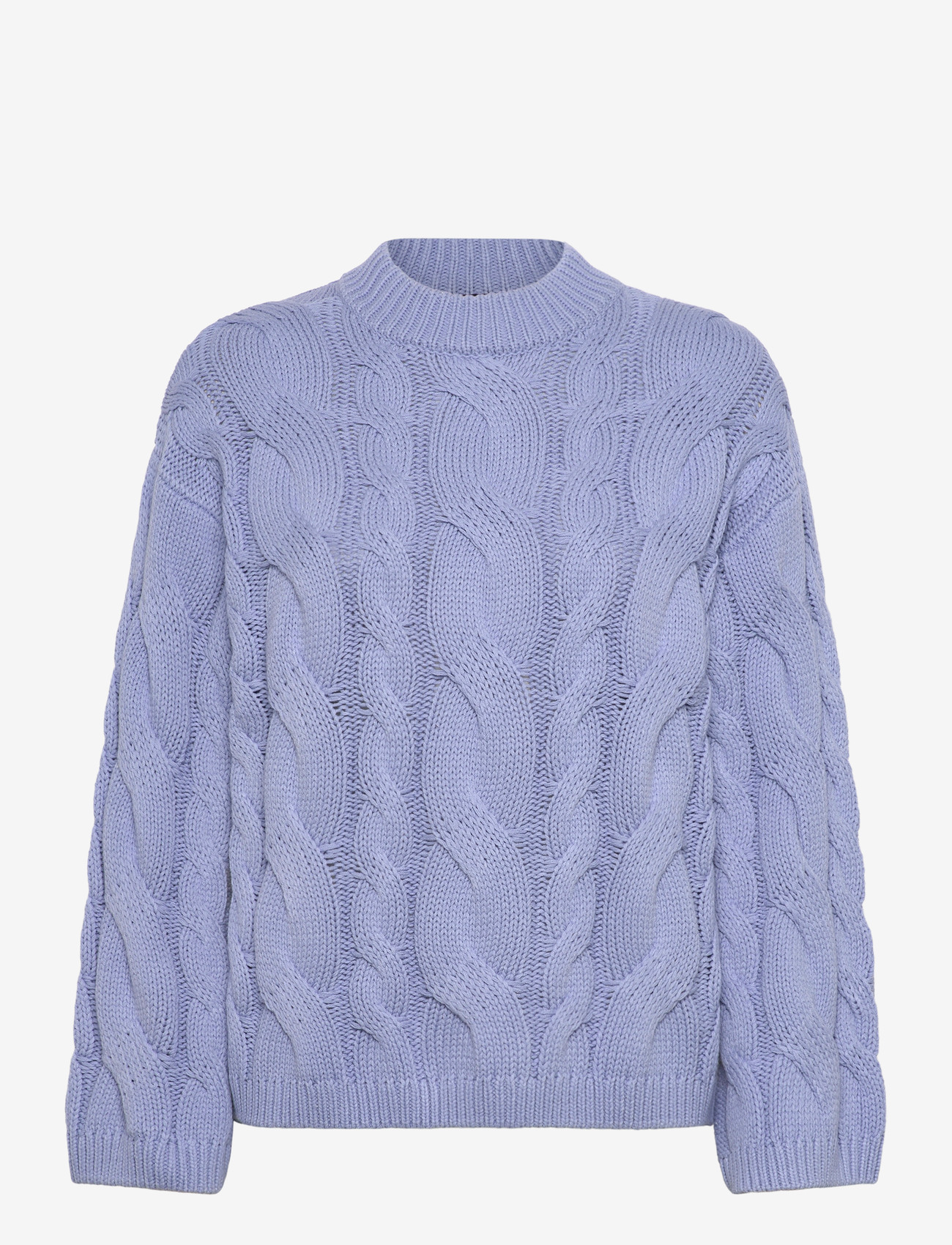 Gina Tricot - Chunky knitted cable sweater - striktrøjer - brunnera blue (5435) - 0