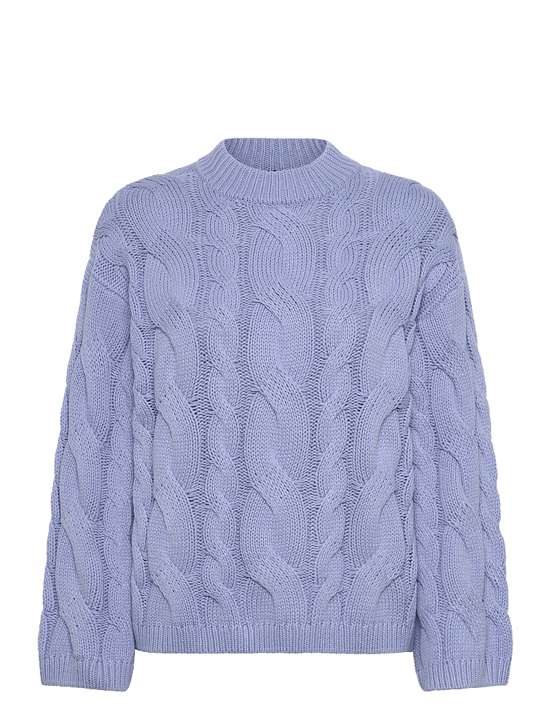 Gina Tricot - Chunky knitted cable sweater - striktrøjer - brunnera blue (5435) - 0