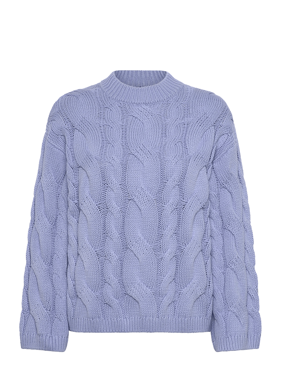 Gina Tricot - Chunky knitted cable sweater - pullover - brunnera blue (5435) - 0