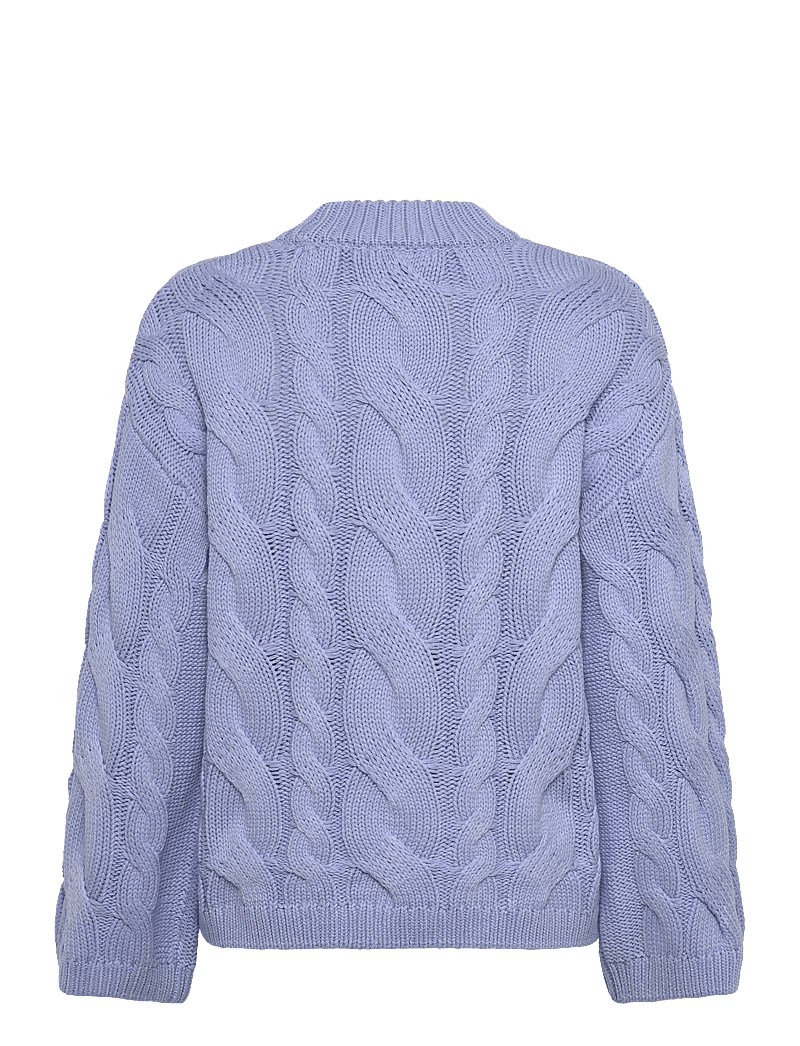 Gina Tricot - Chunky knitted cable sweater - striktrøjer - brunnera blue (5435) - 1