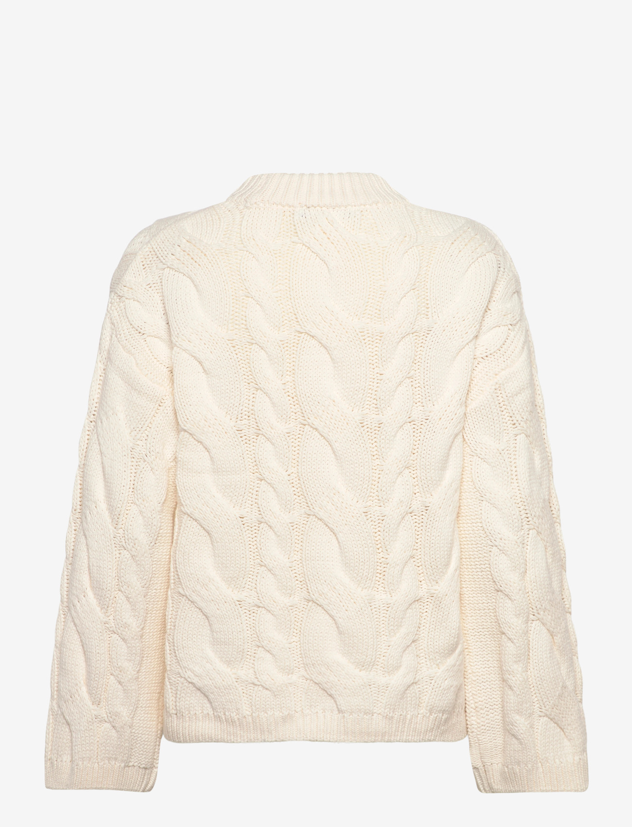 Gina Tricot - Chunky knitted cable sweater - striktrøjer - knit white (1265) - 1