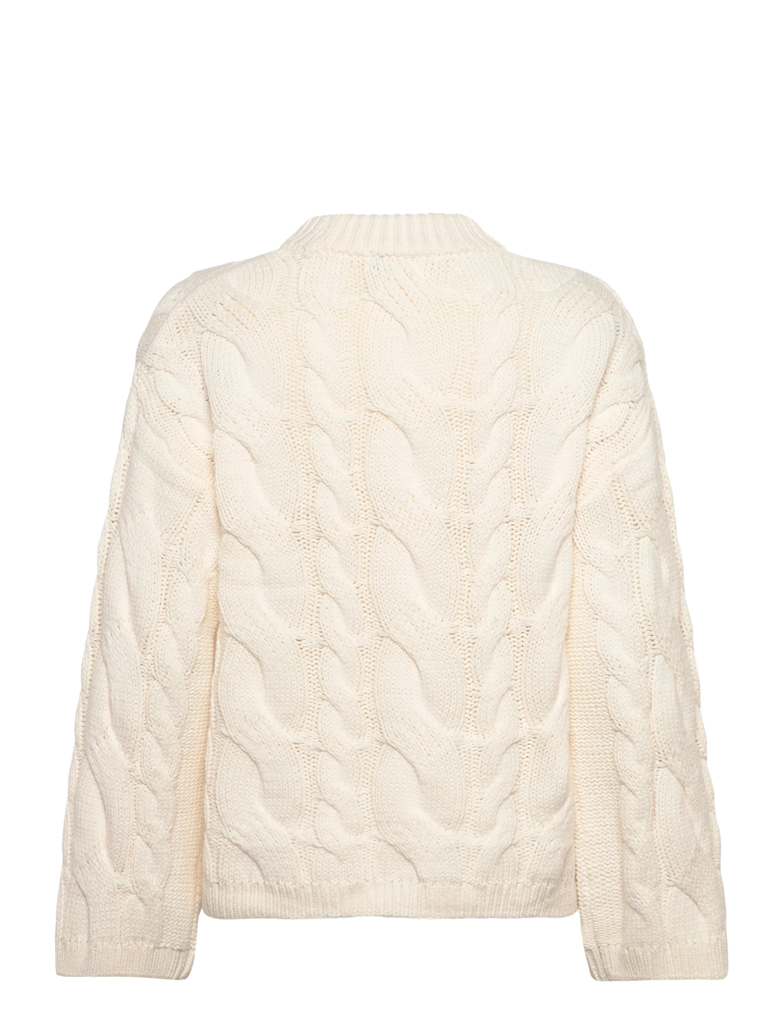 Gina Tricot - Chunky knitted cable sweater - striktrøjer - knit white (1265) - 1