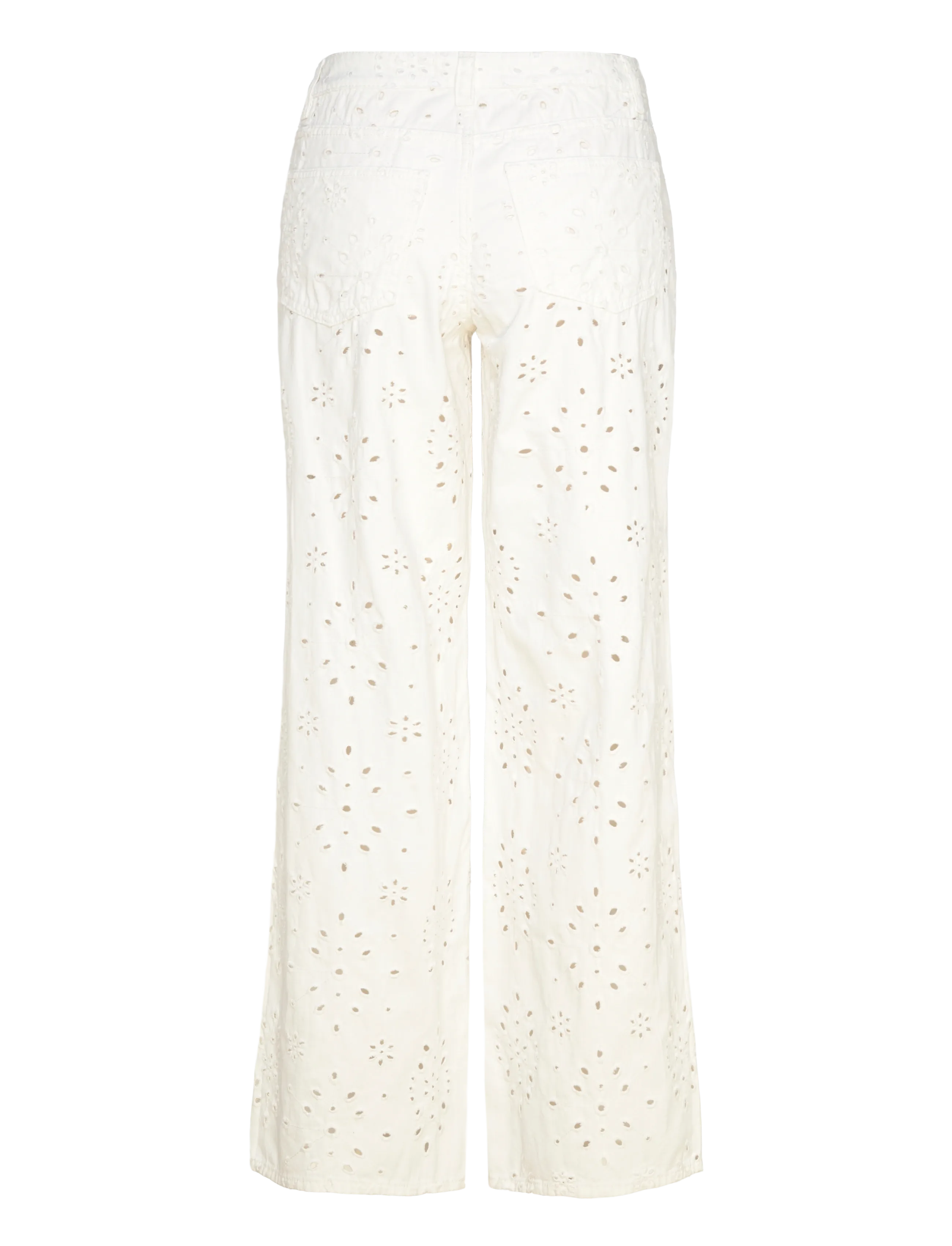 Gina Tricot - Broderie denim jeans - pantalons larges - offwhite (1420) - 1