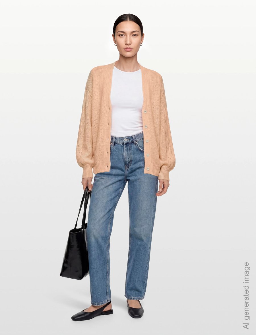Gina Tricot - Chunky knitted cardigan - cardigans - bellini (1706) - 0
