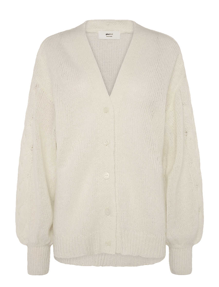 Gina Tricot - Chunky knitted cardigan - cardigans - offwhite - 1