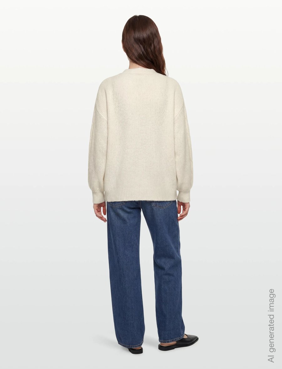 Gina Tricot - Chunky knitted cardigan - cardigans - offwhite - 5