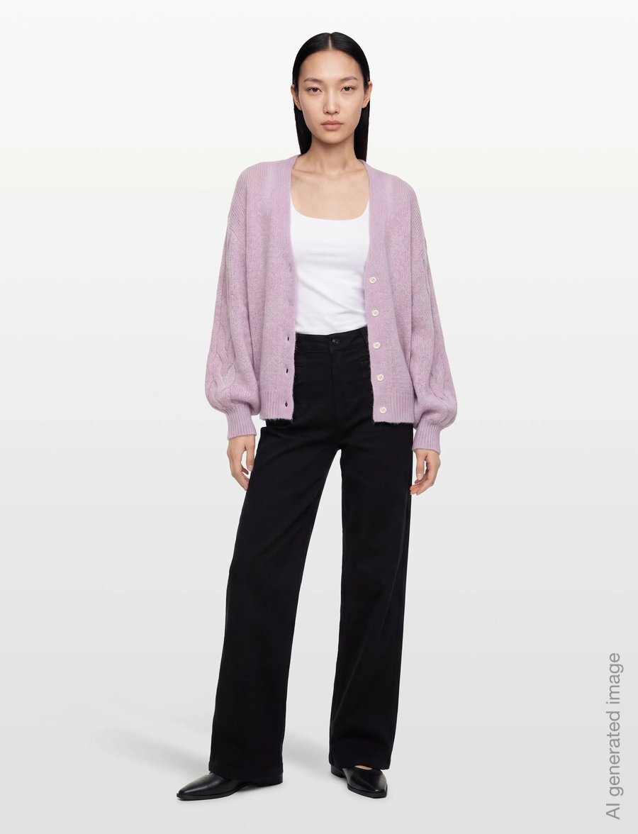 Gina Tricot - Chunky knitted cardigan - cardigans - orchid petal (4330) - 0