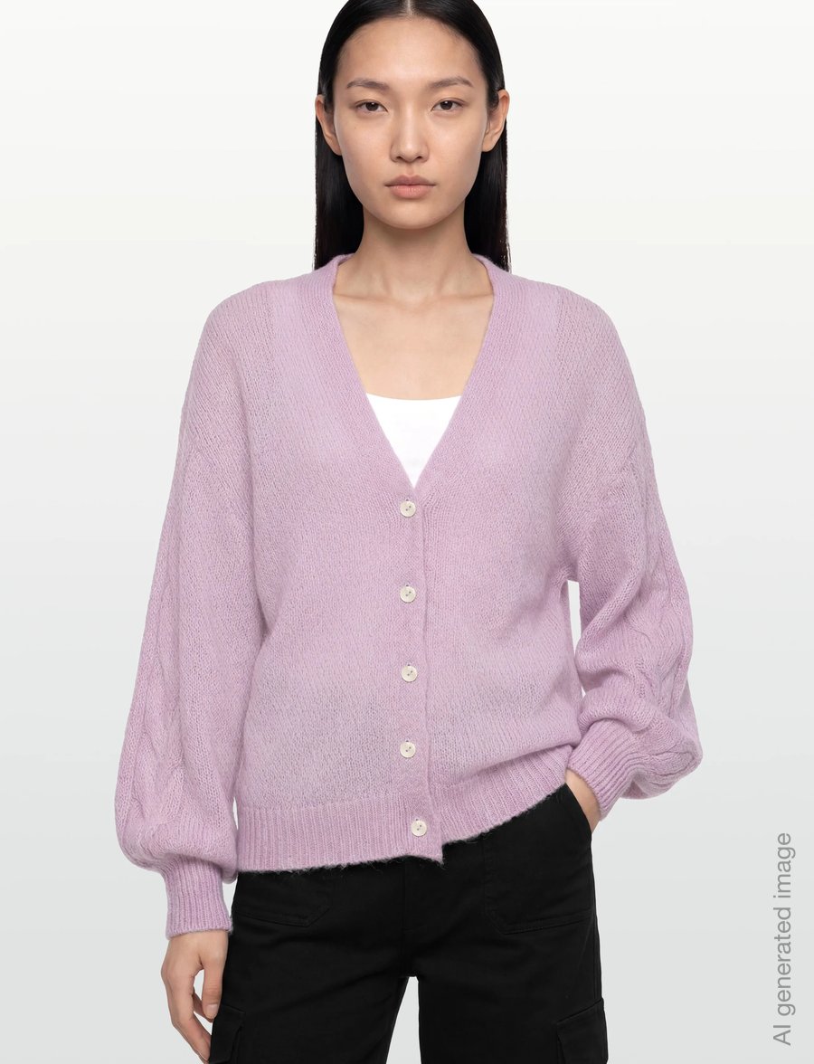 Gina Tricot - Chunky knitted cardigan - cardigans - orchid petal (4330) - 3