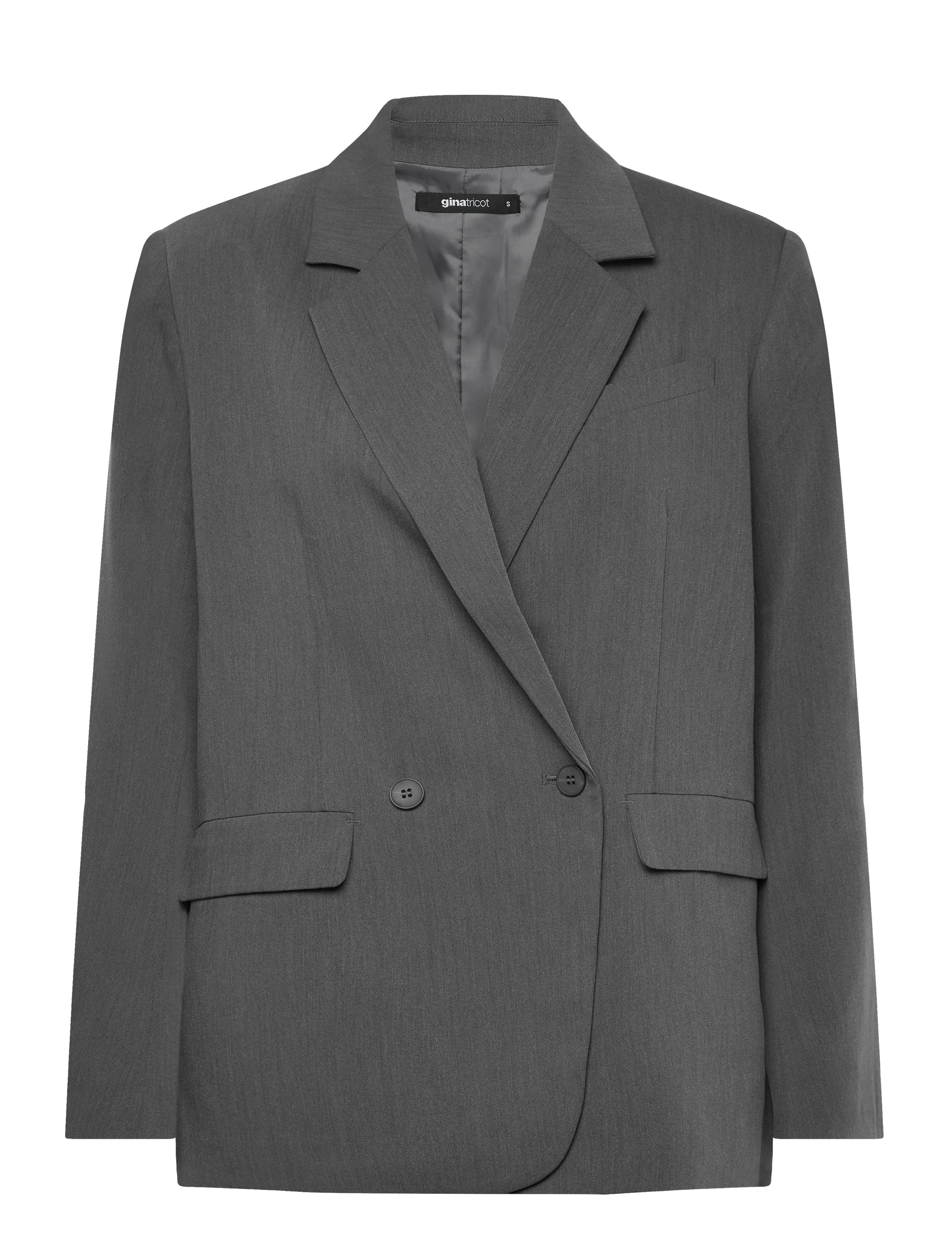 Gina Tricot Back high slit blazer - Kavajer - GREY MELANGE (8181) / grey