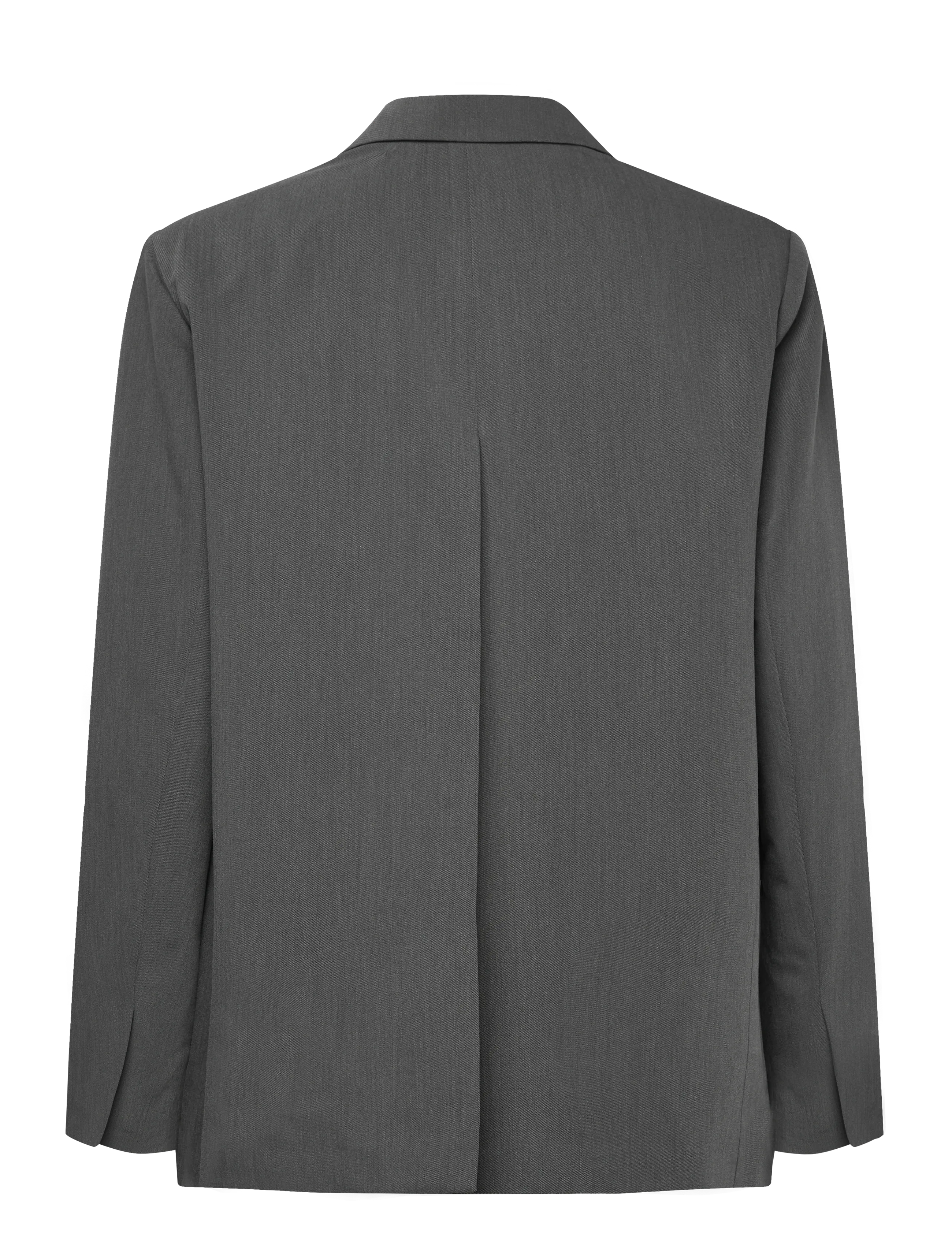 Gina Tricot - Back high slit blazer - dobbeltradede blazere - grey melange (8181) - 2