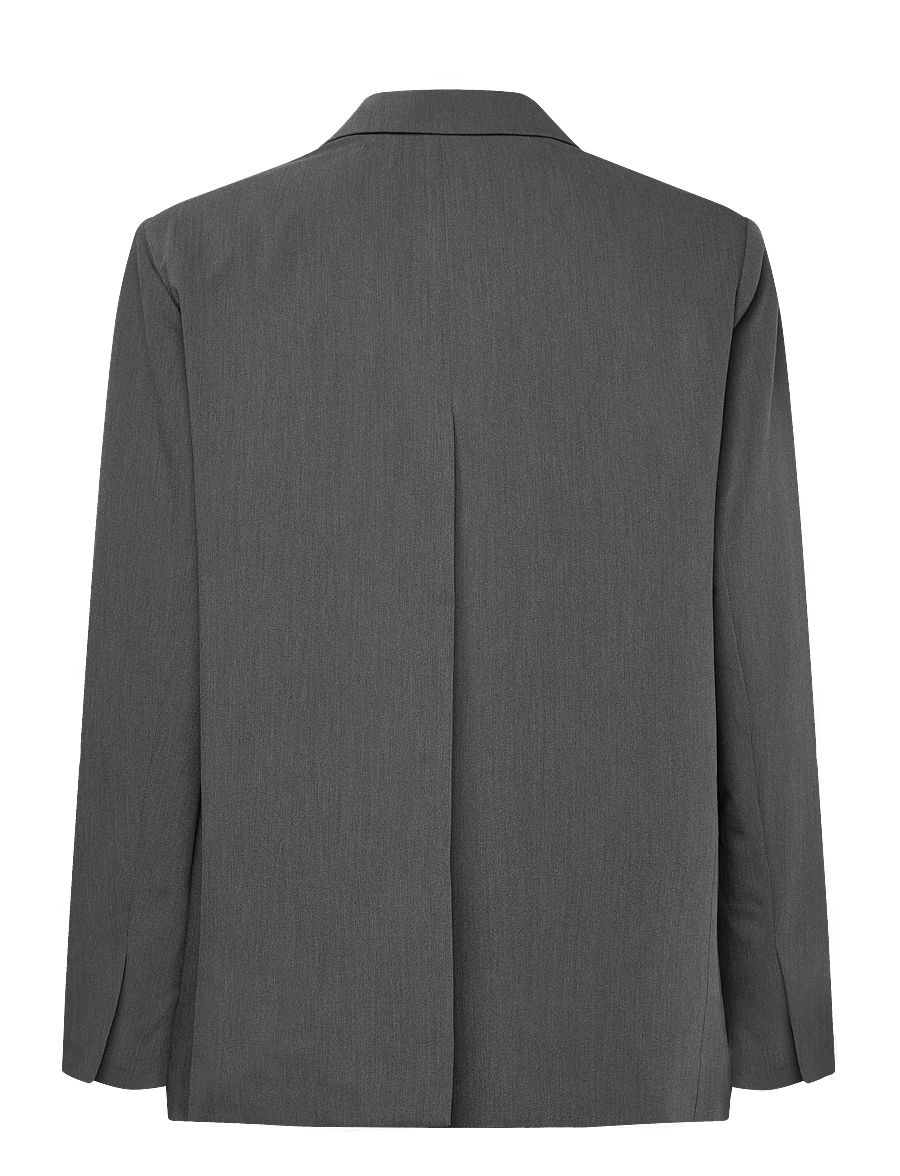 Gina Tricot - Back high slit blazer - zweireihige blazer - grey melange (8181) - 2